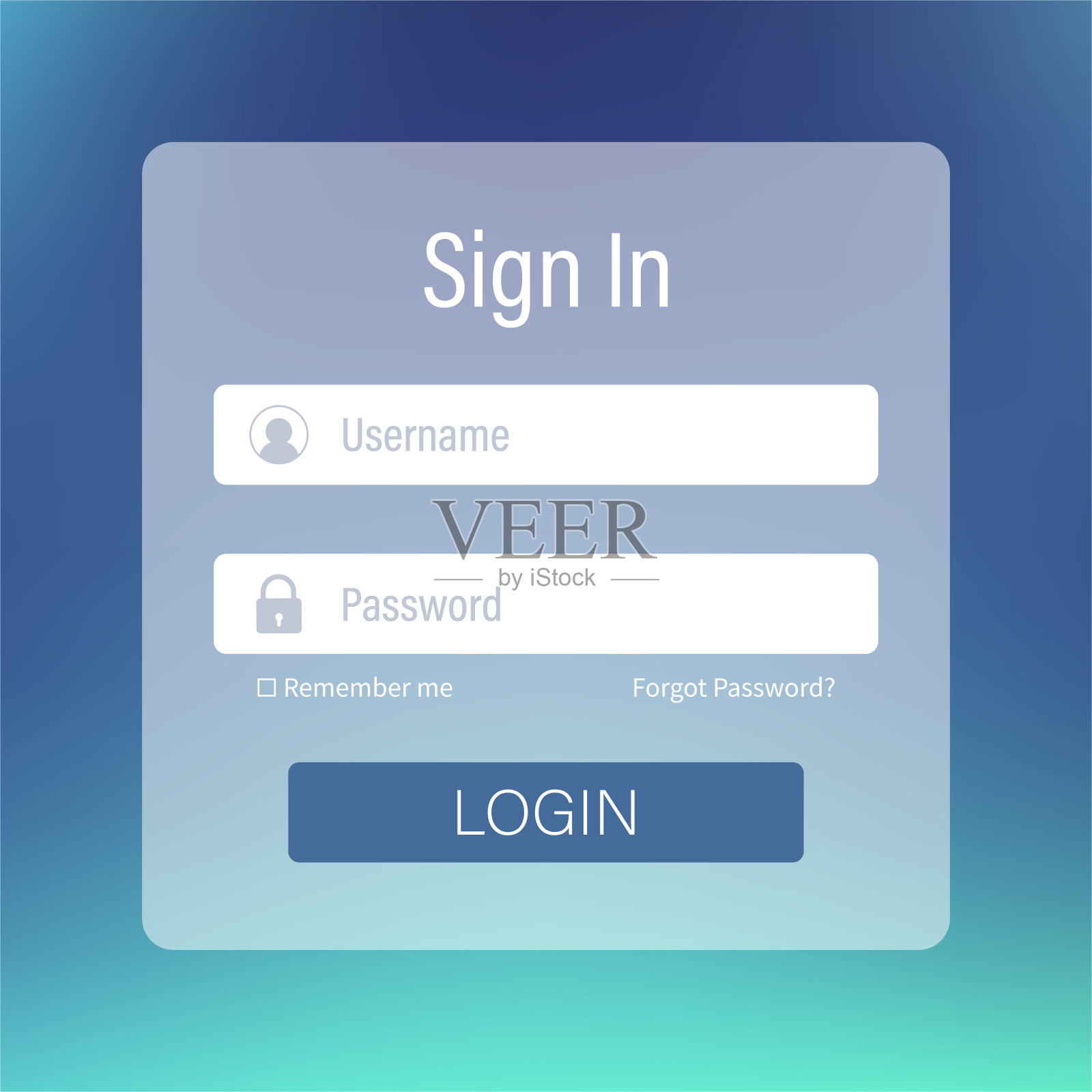 登录表单页面。网站ui矢量元素。向量股票插图插画图片素材