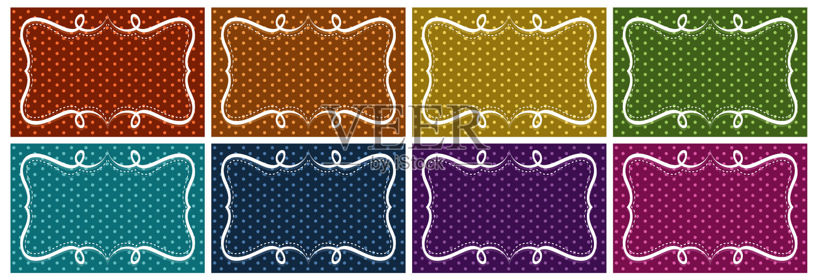 背景模板有八种颜色插画图片素材