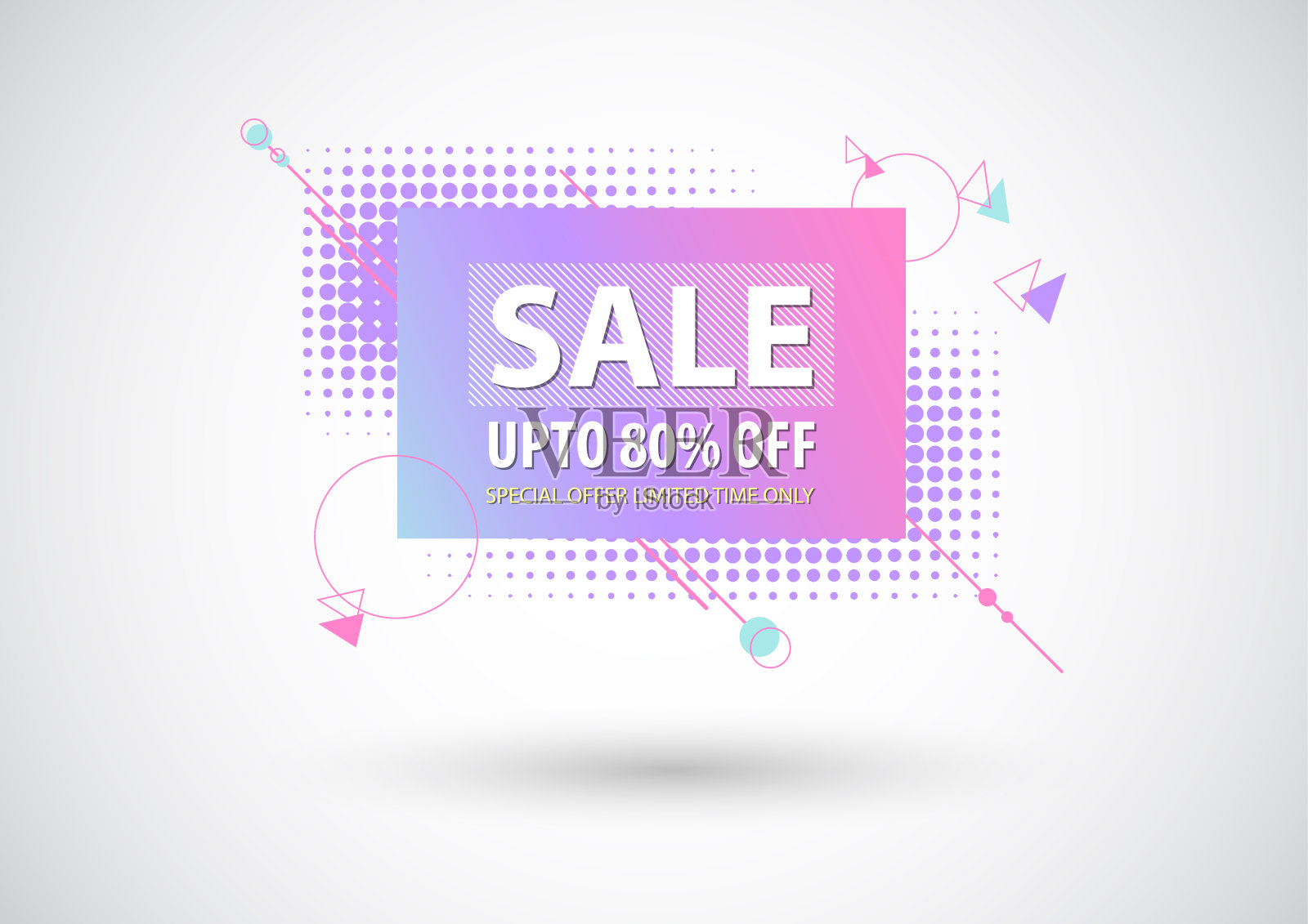 现代销售旗帜。设计模板素材