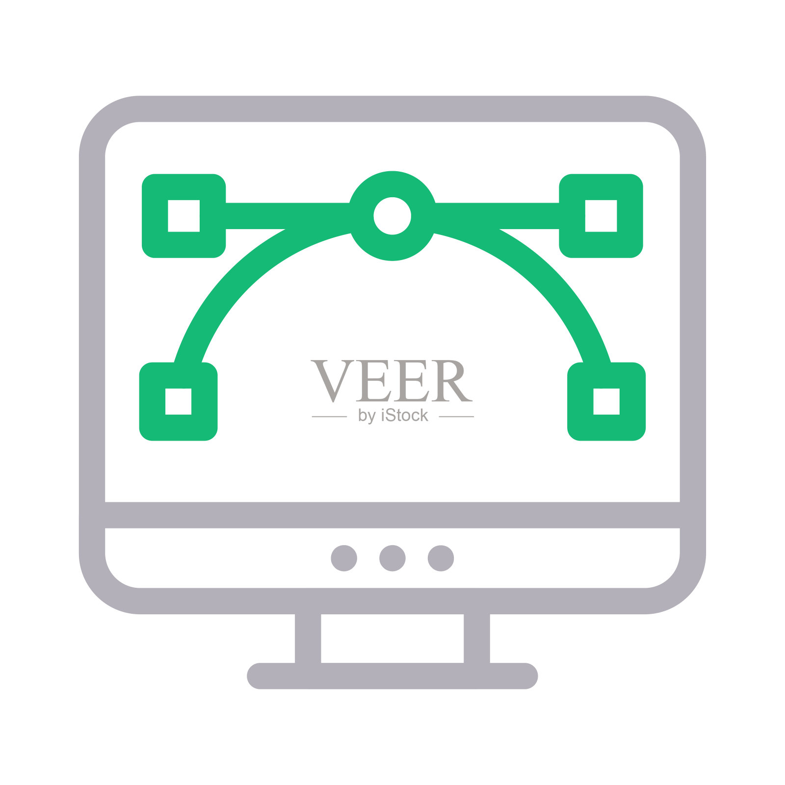 曲线的屏幕插画图片素材