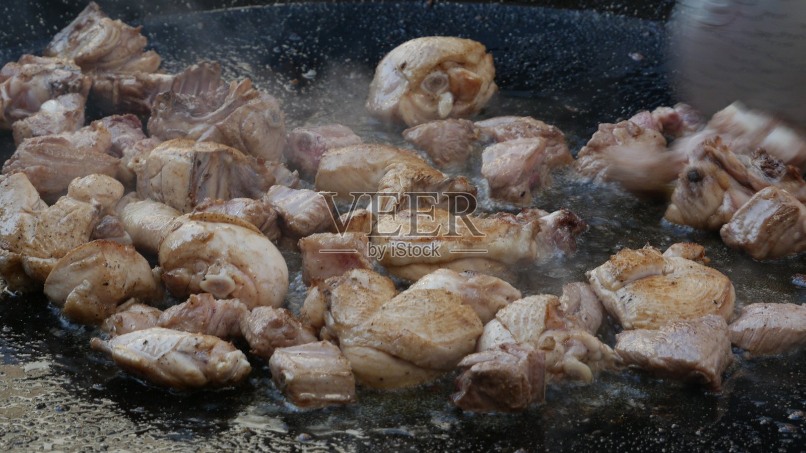 在巴伦西亚户外做海鲜饭照片摄影图片