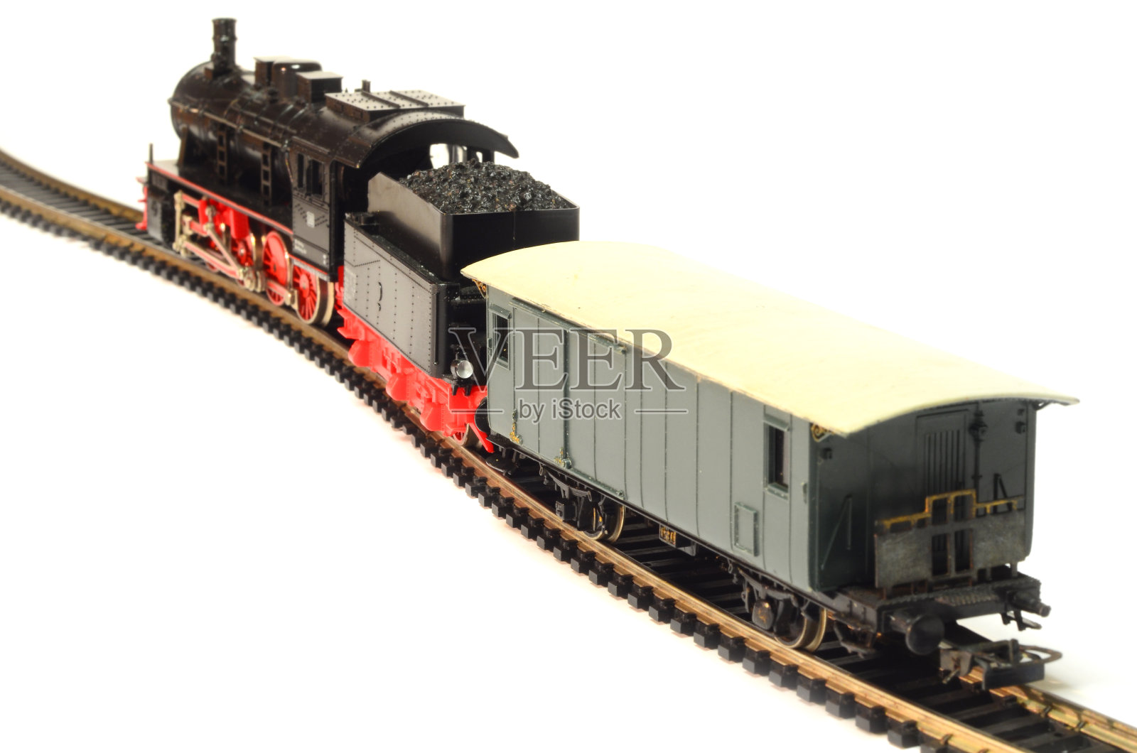 蒸汽机车模型孤立的白色照片摄影图片