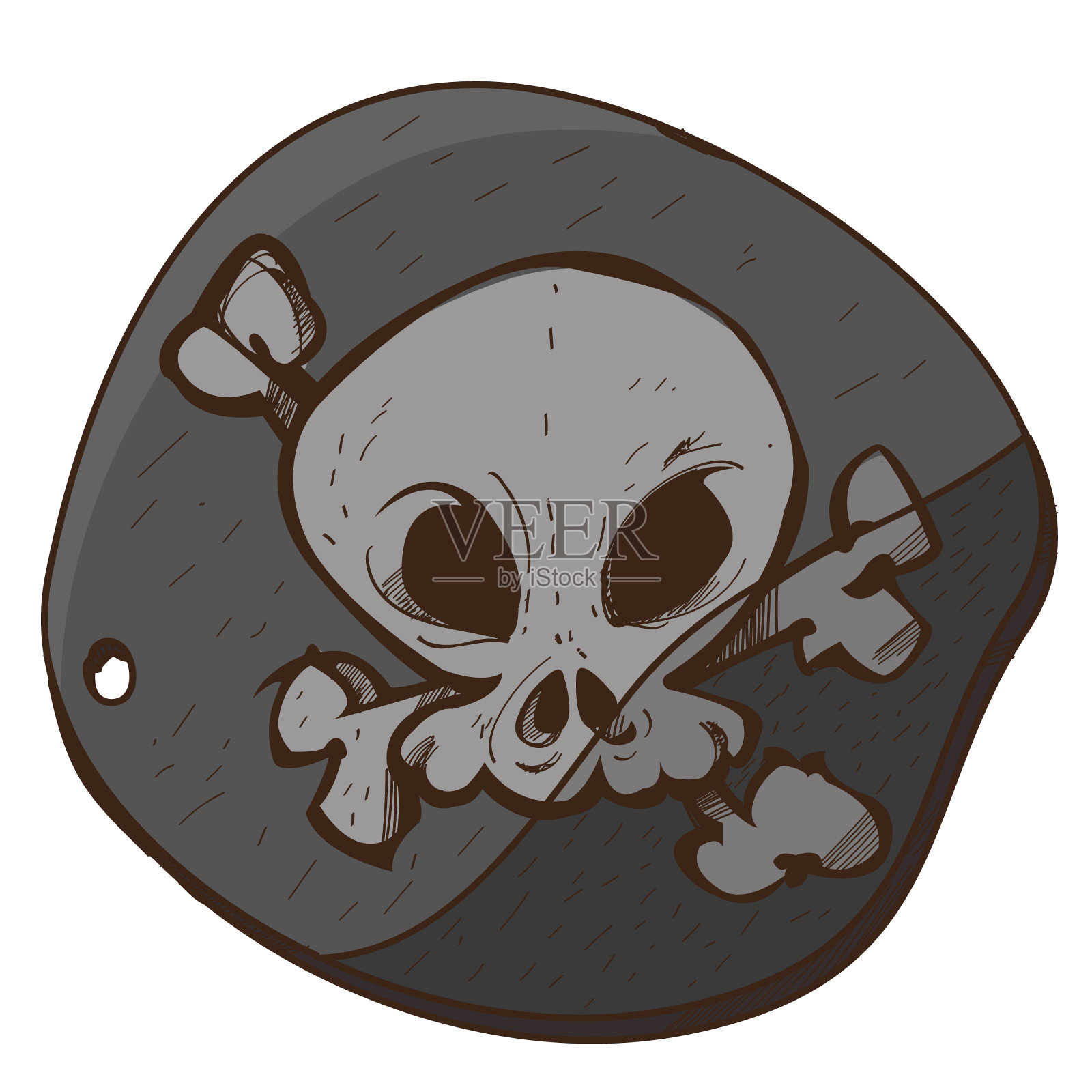 黑标签海盗标志。设计元素图片