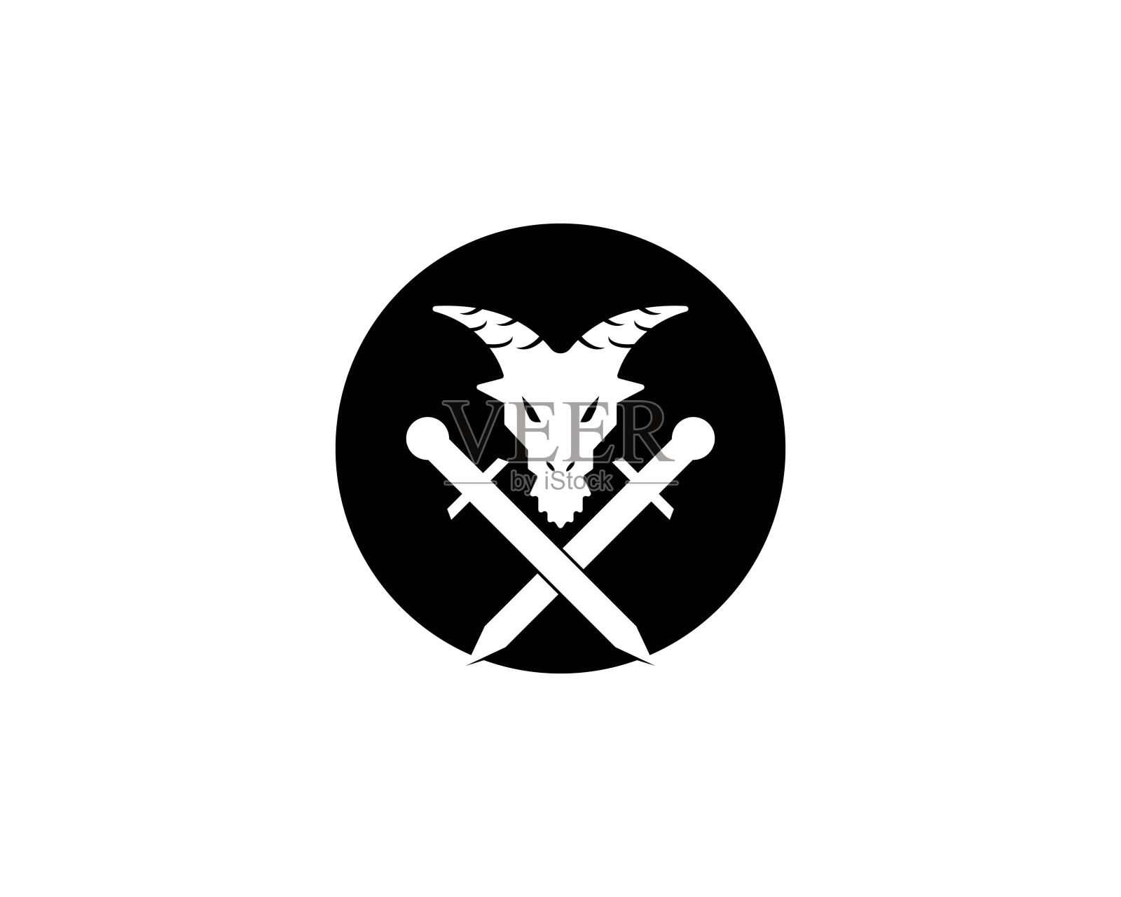 山羊模板矢量图标插画图片素材