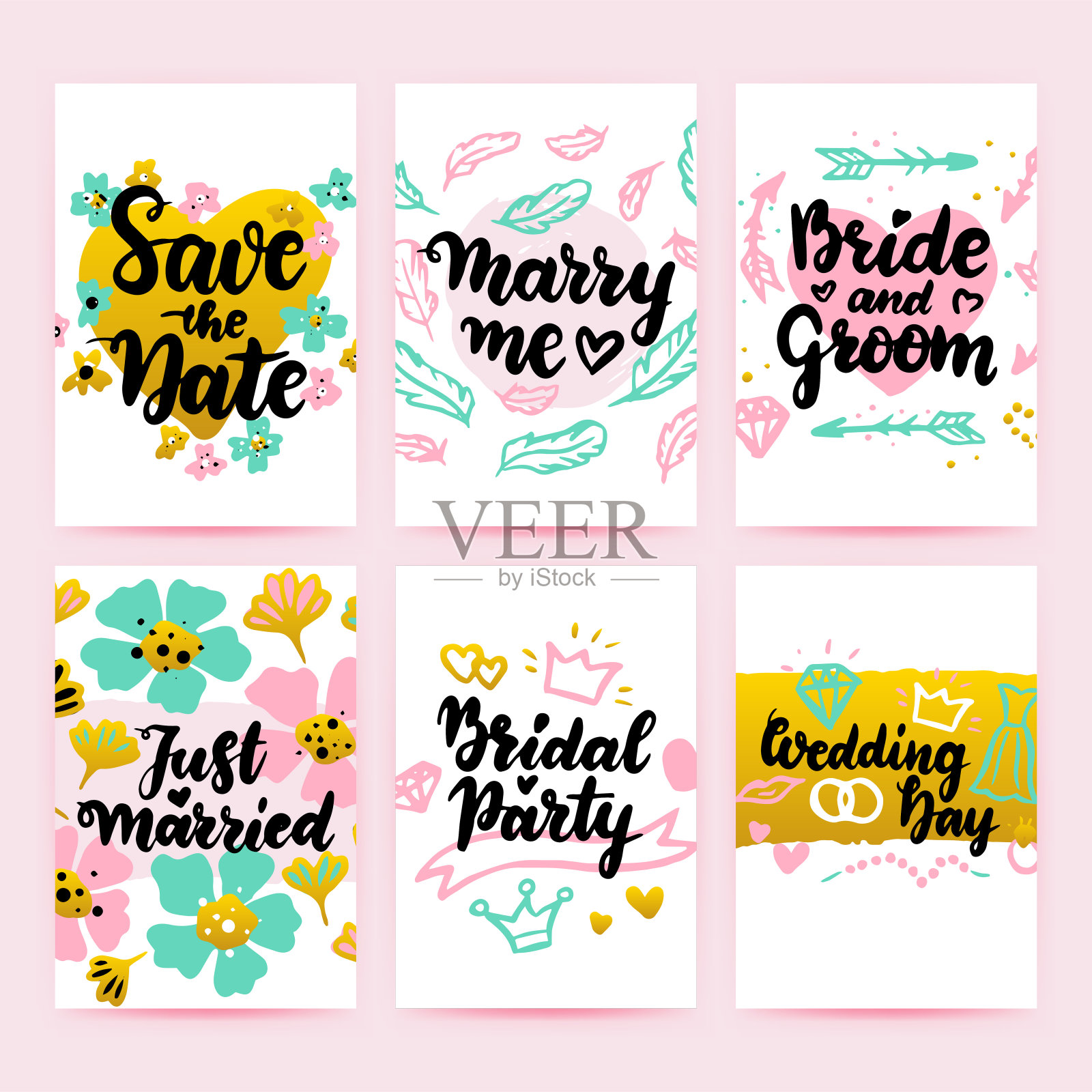 保存日期问候海报插画图片素材