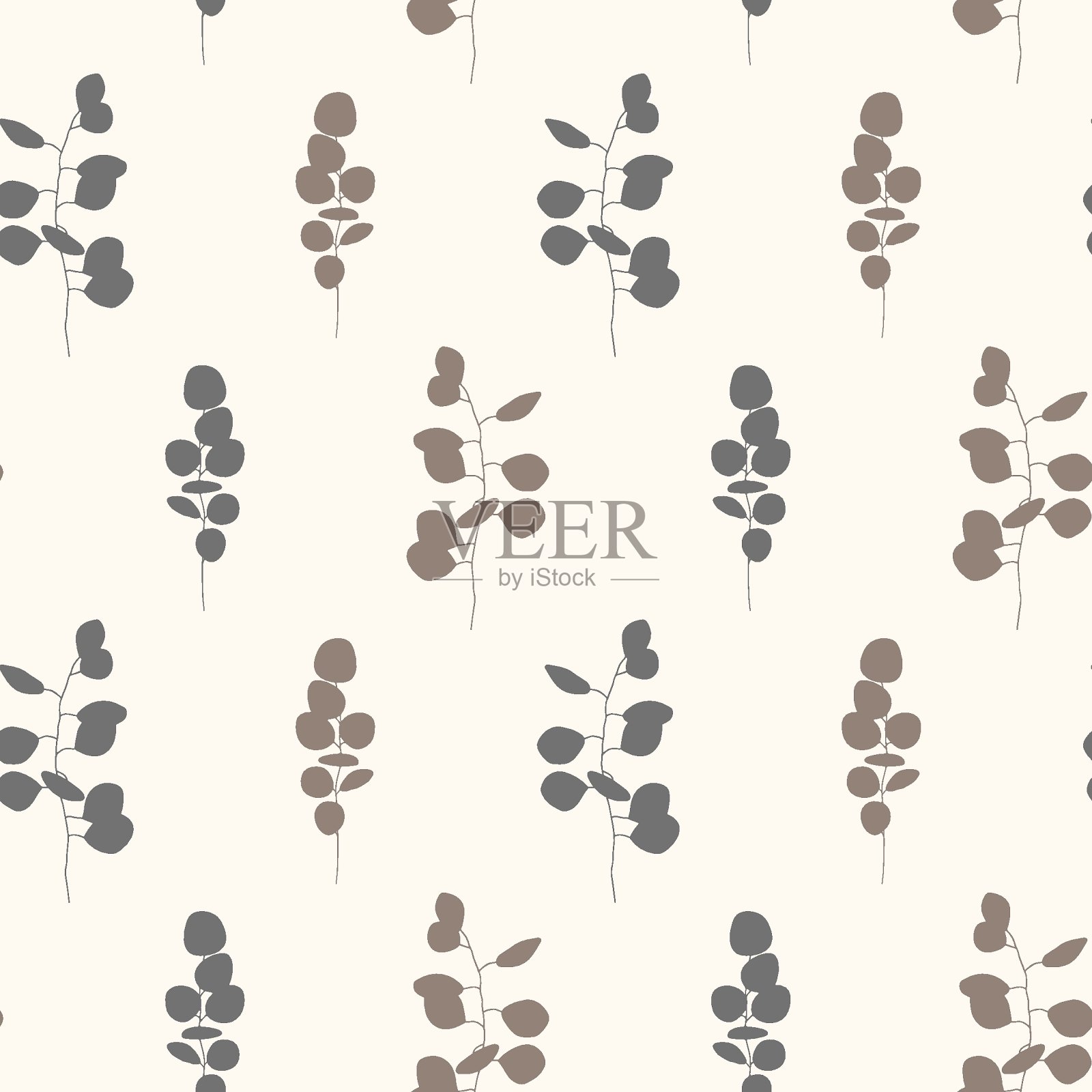 无缝植物模式插画图片素材