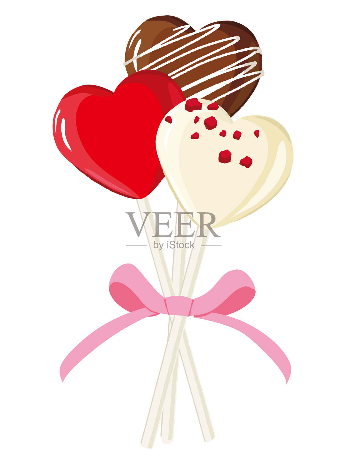 棒棒糖巧克力插图设计元素图片