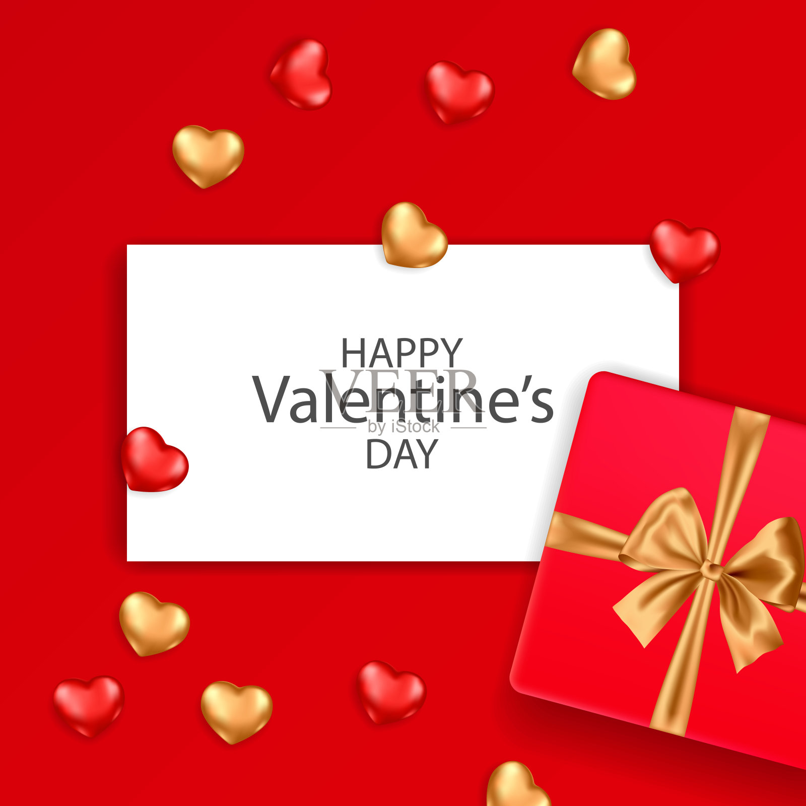 情人节卡片的概念。浪漫的背景。设计模板素材