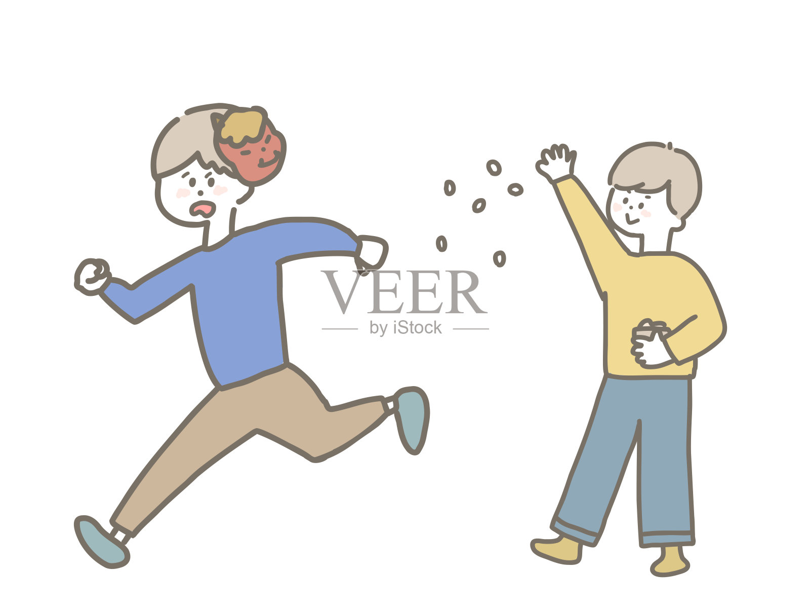 豆播种者和魔王插画图片素材