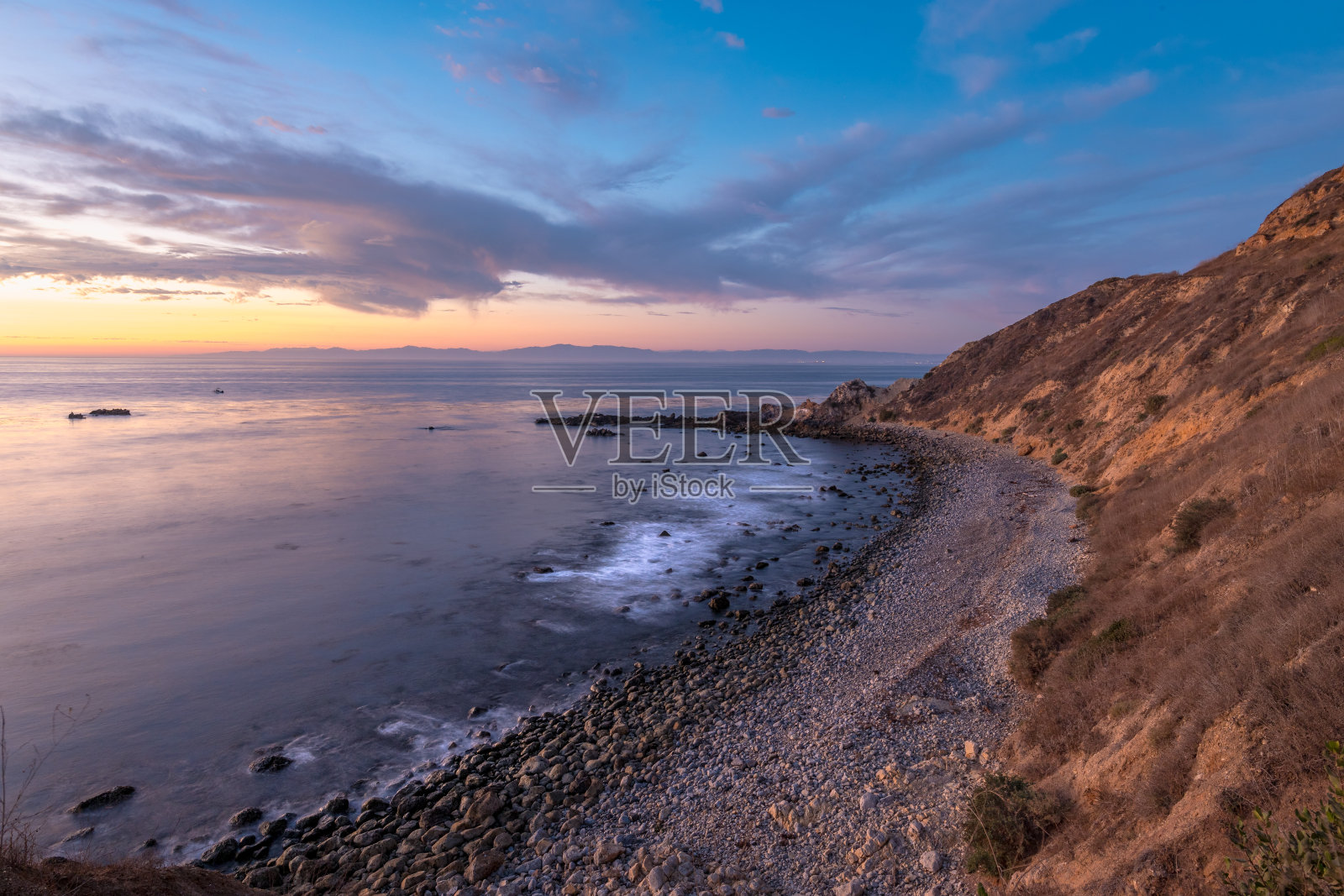 日落后的平岩点照片摄影图片