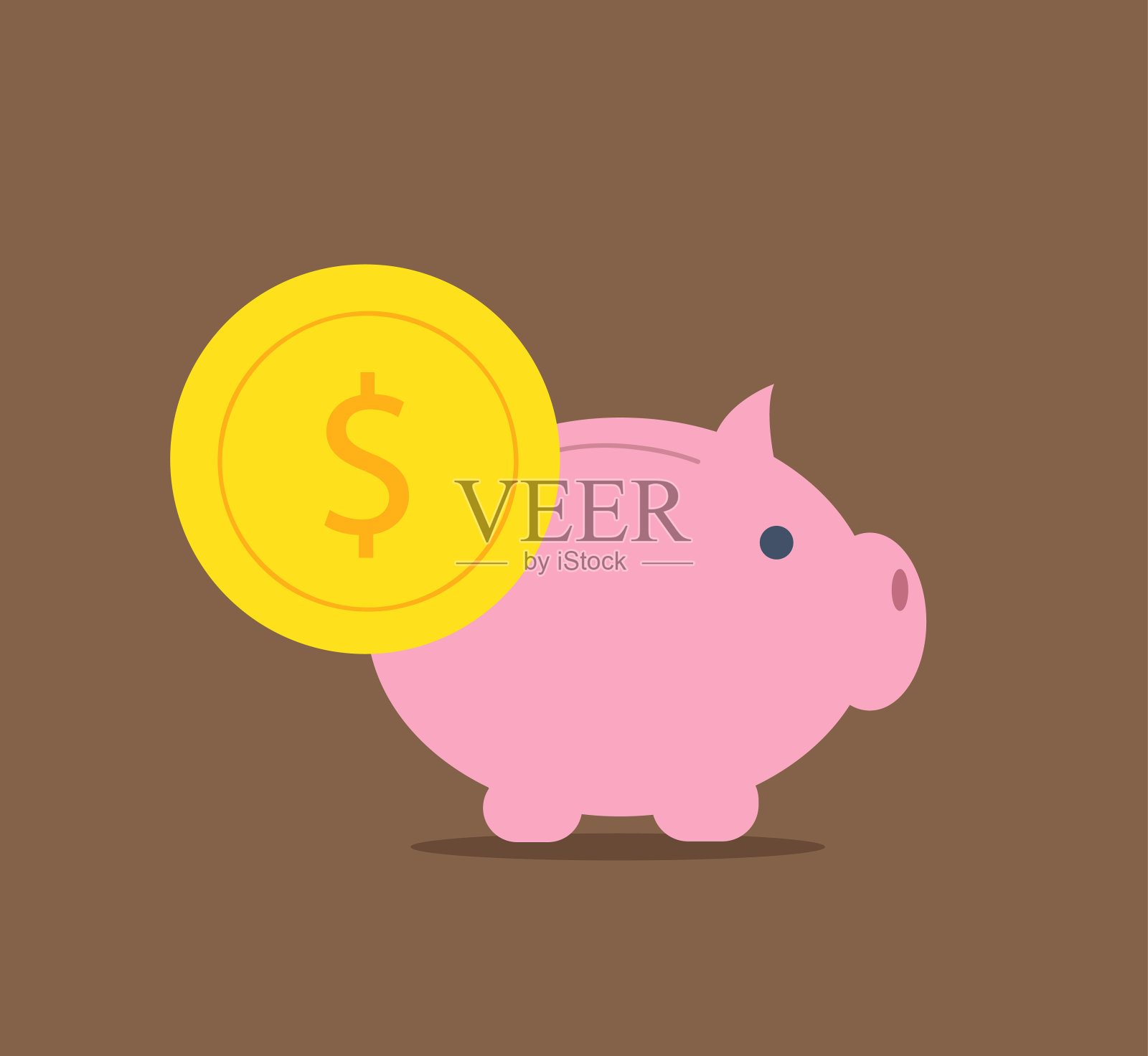 60、存钱理念为安全投资，理财为保护插画图片素材