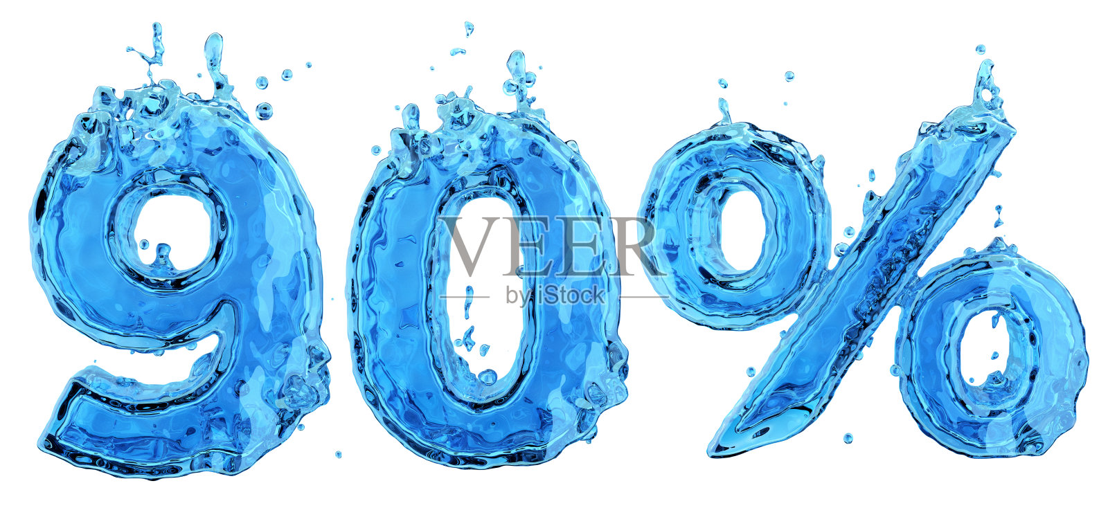 九折优惠标志水飞溅照片摄影图片