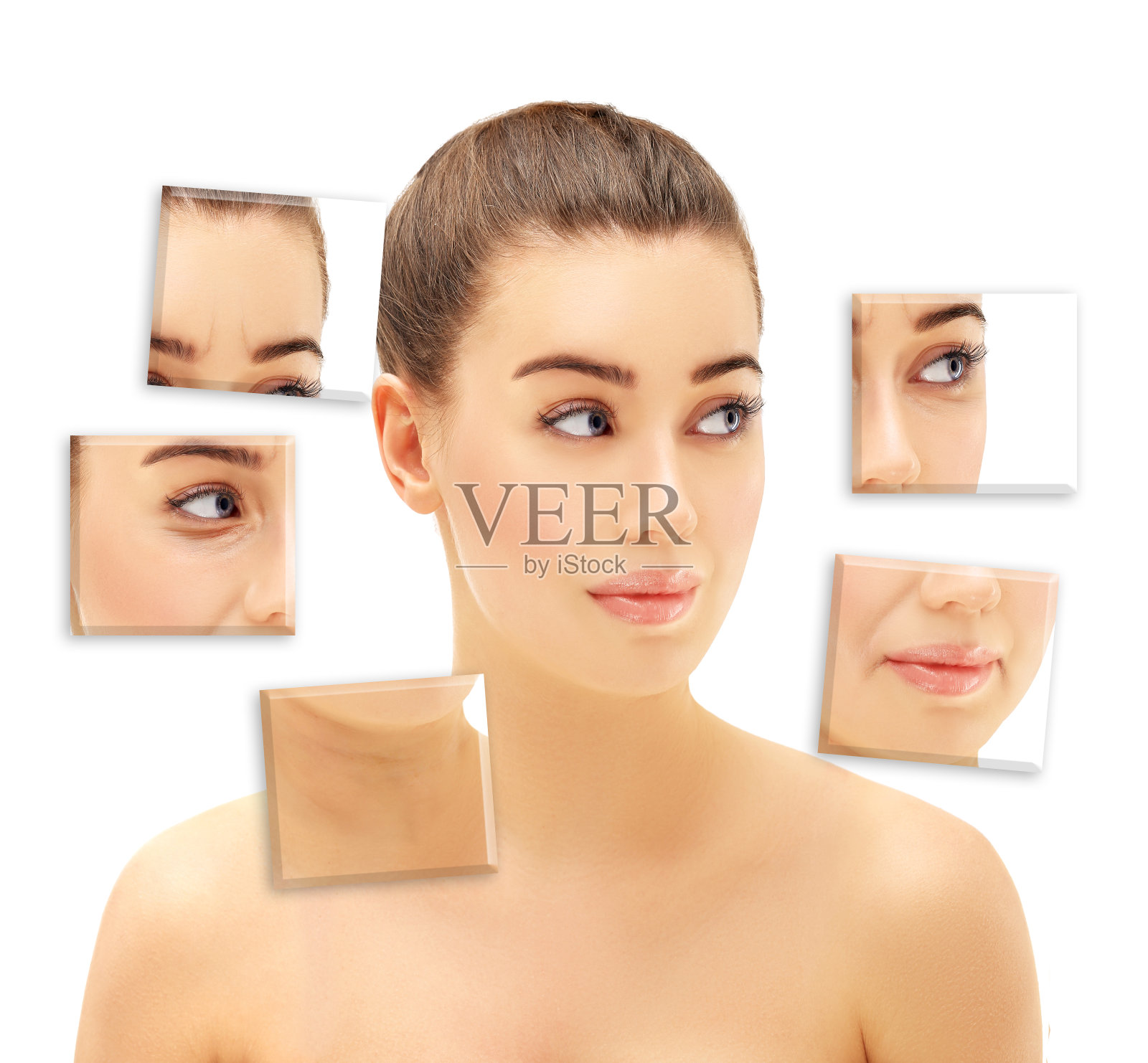 衰老，中年妇女-年轻女子照片摄影图片