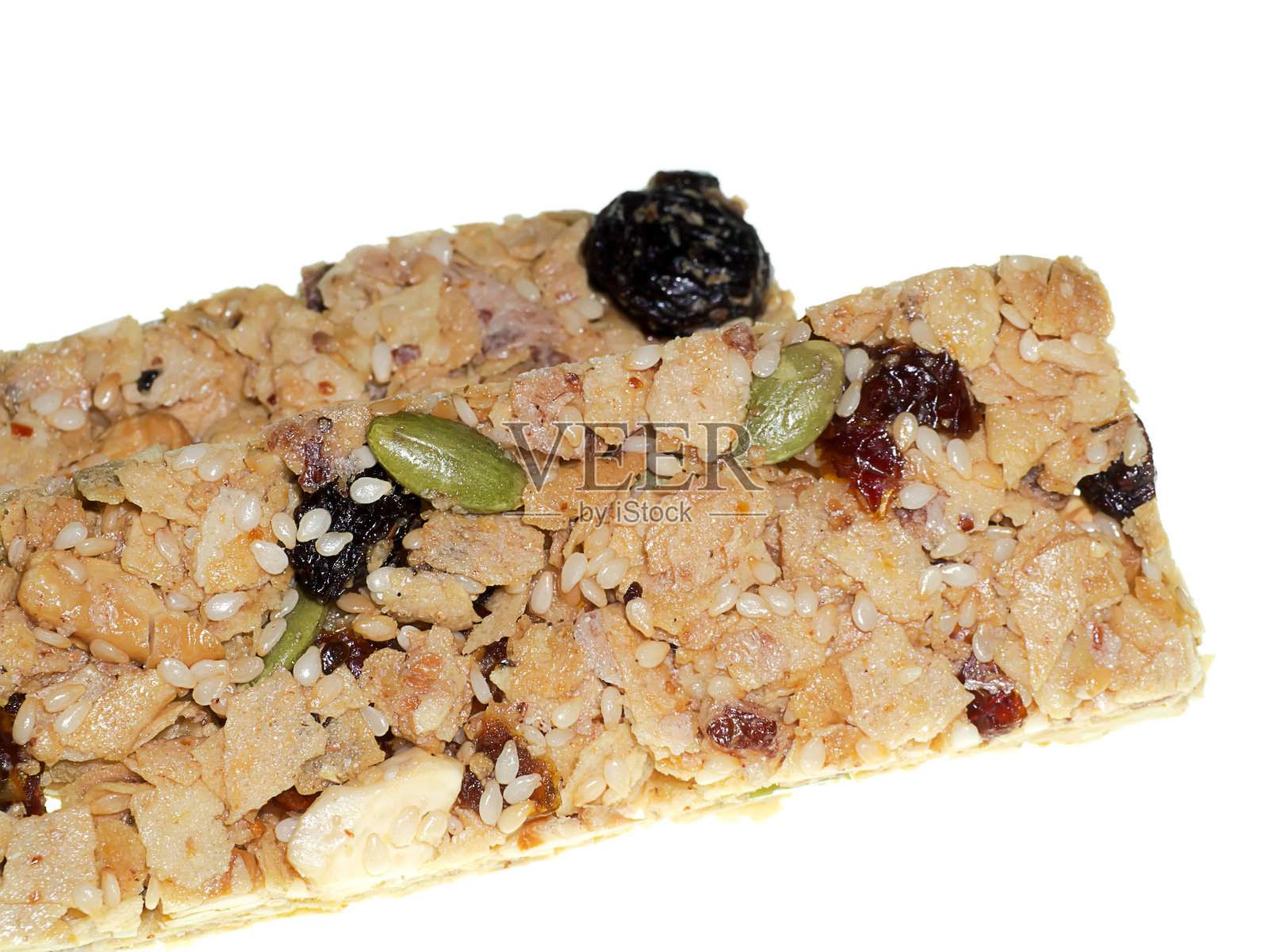 谷物和水果的混合谷物棒照片摄影图片