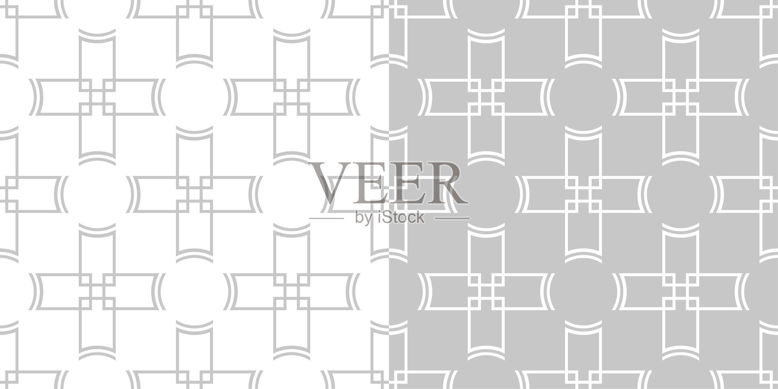 几何单色无缝背景编辑。灰色和白色图案插画图片素材