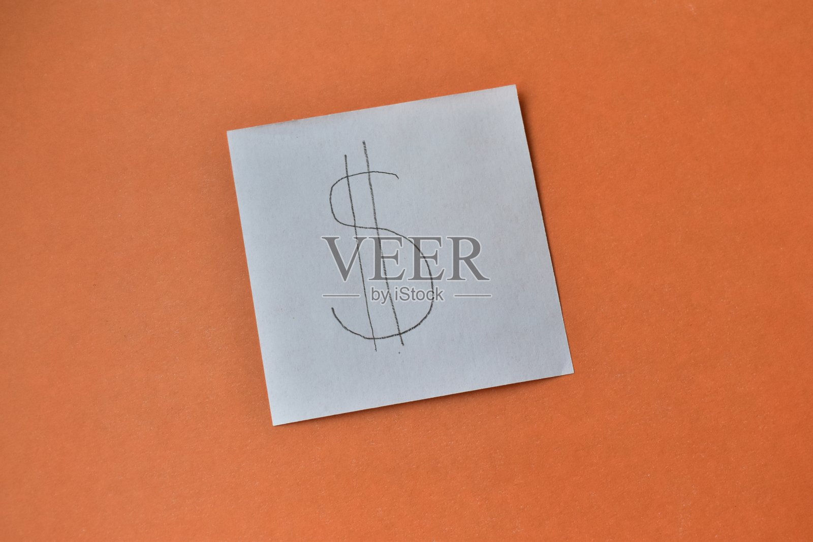 有物体和符号的纸贴纸。照片摄影图片