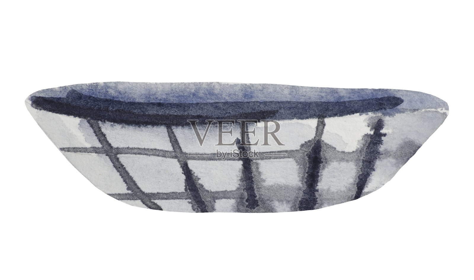 水彩陶瓷碗插画图片素材