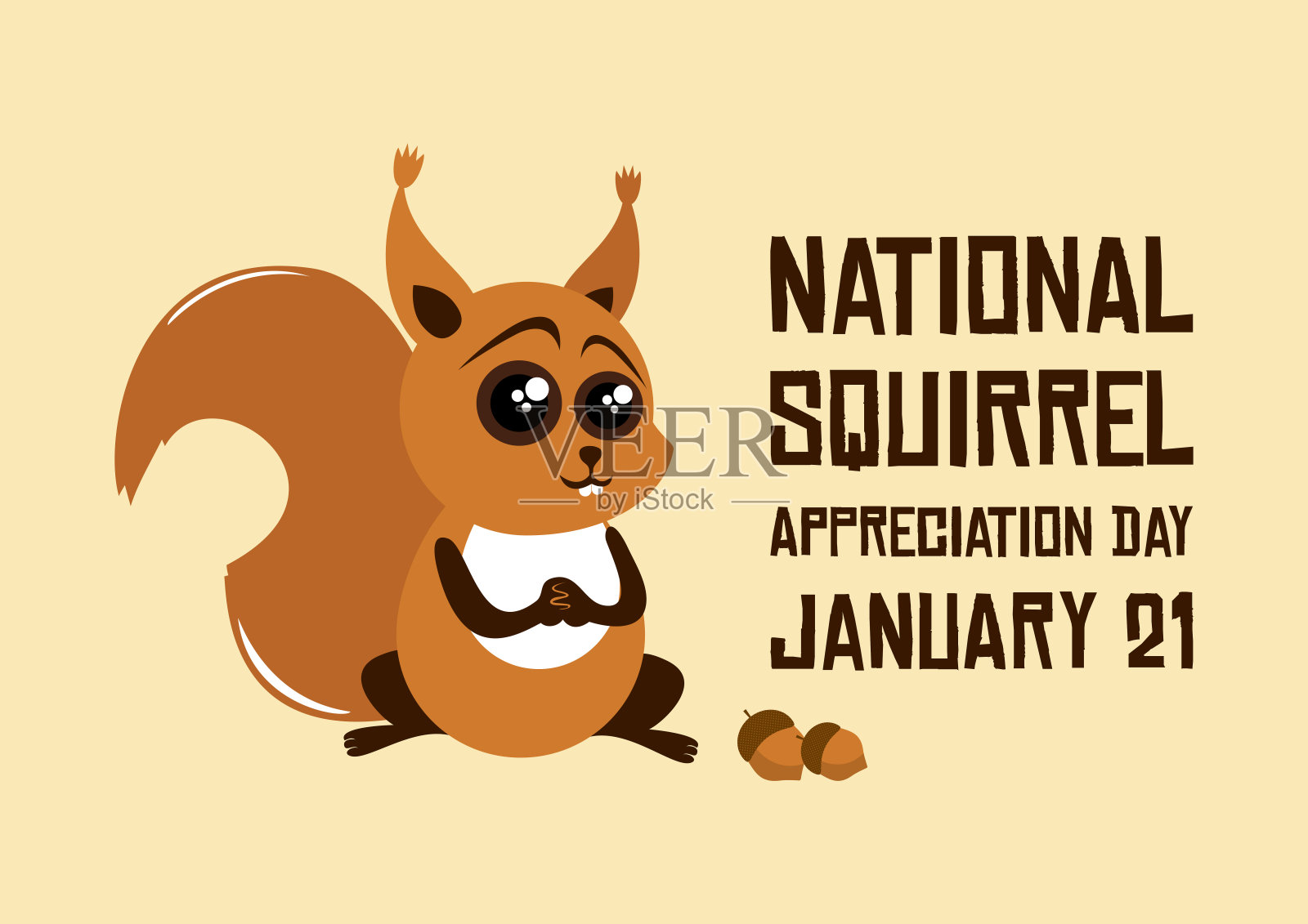 国家松鼠感激日向量设计元素图片