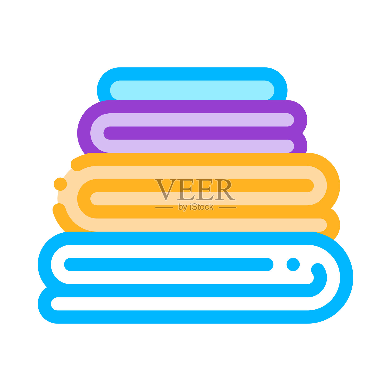 洗衣服务洗烫的东西矢量图标插画图片素材