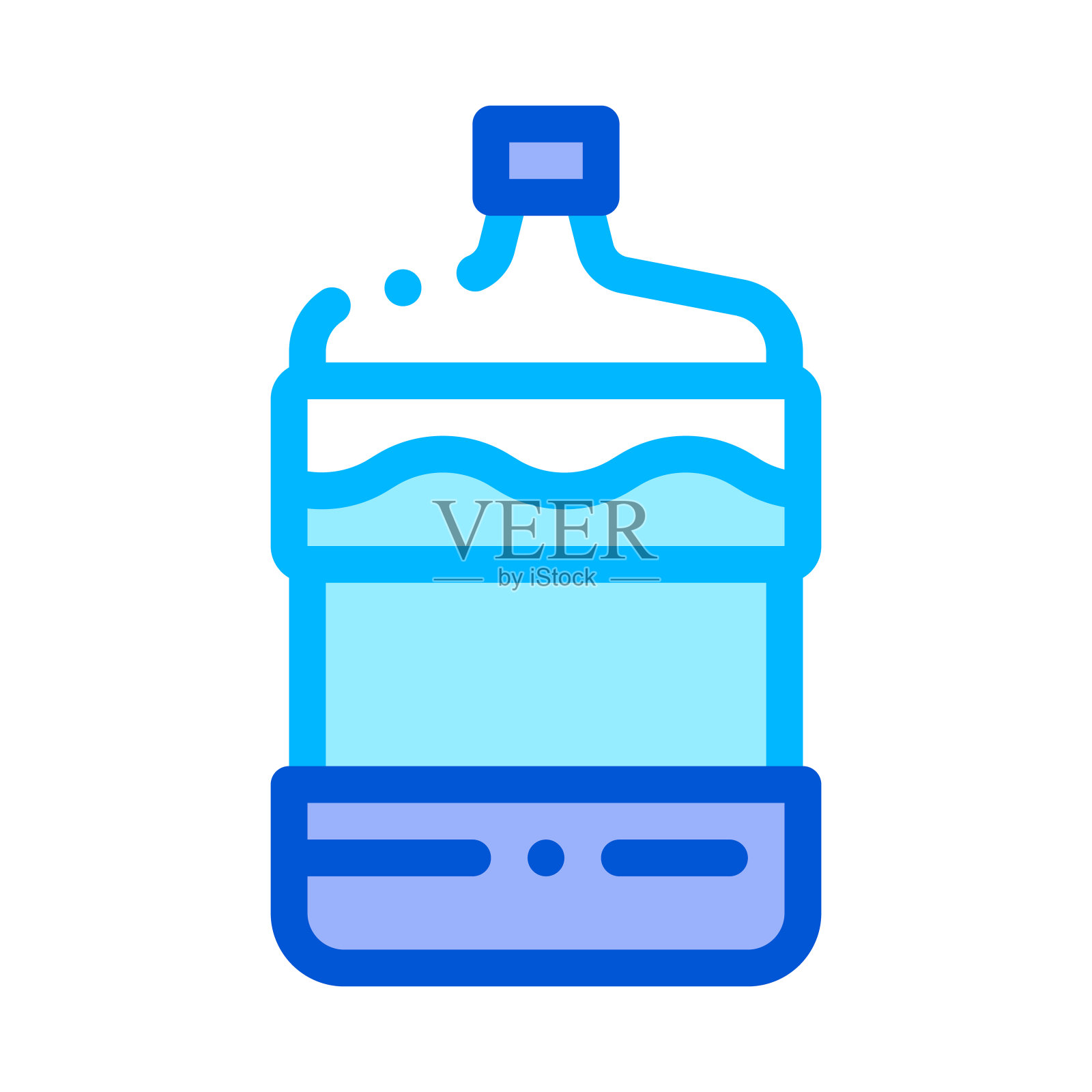 健康水瓶矢量标志细线图标插画图片素材