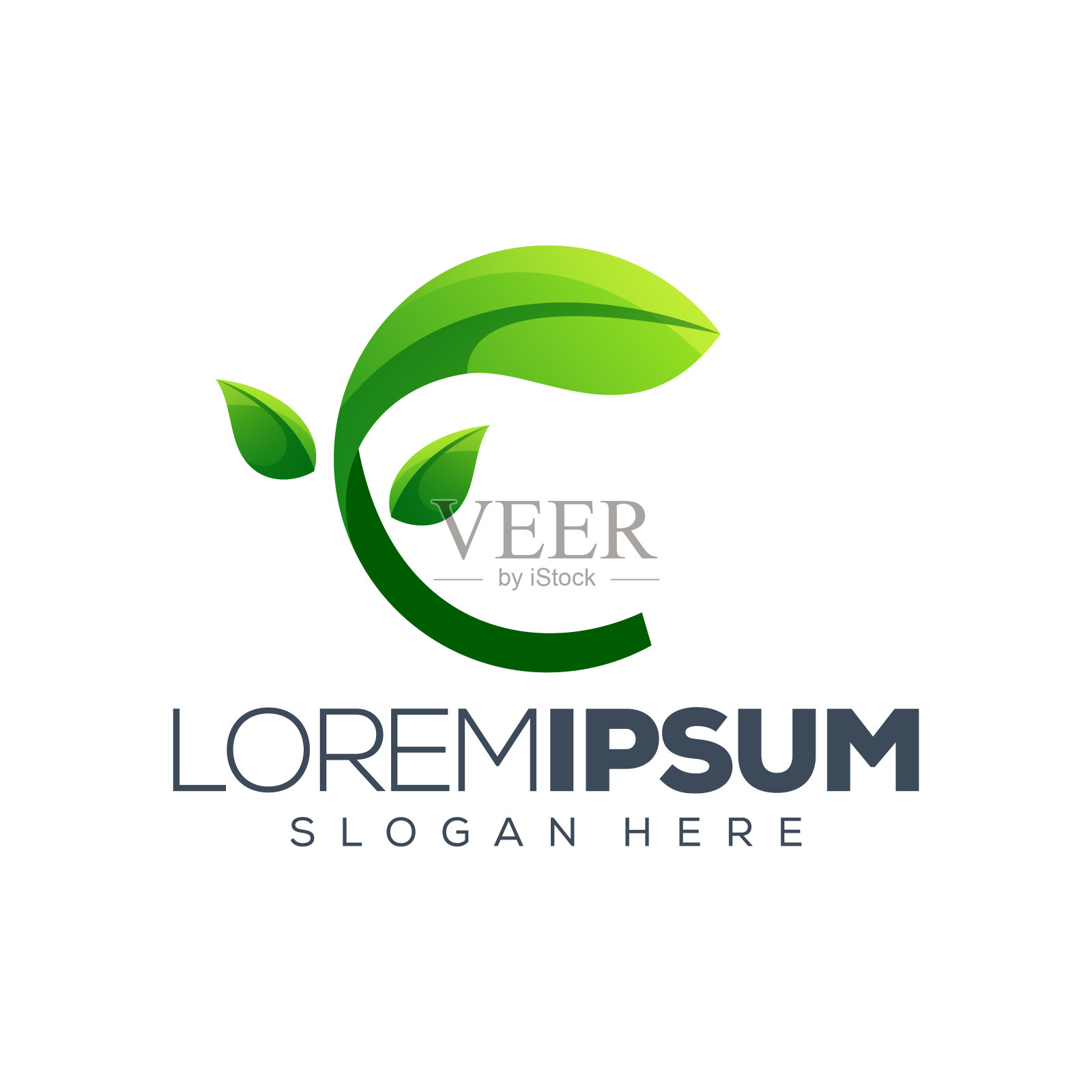 叶子标识设计矢量插图插画图片素材