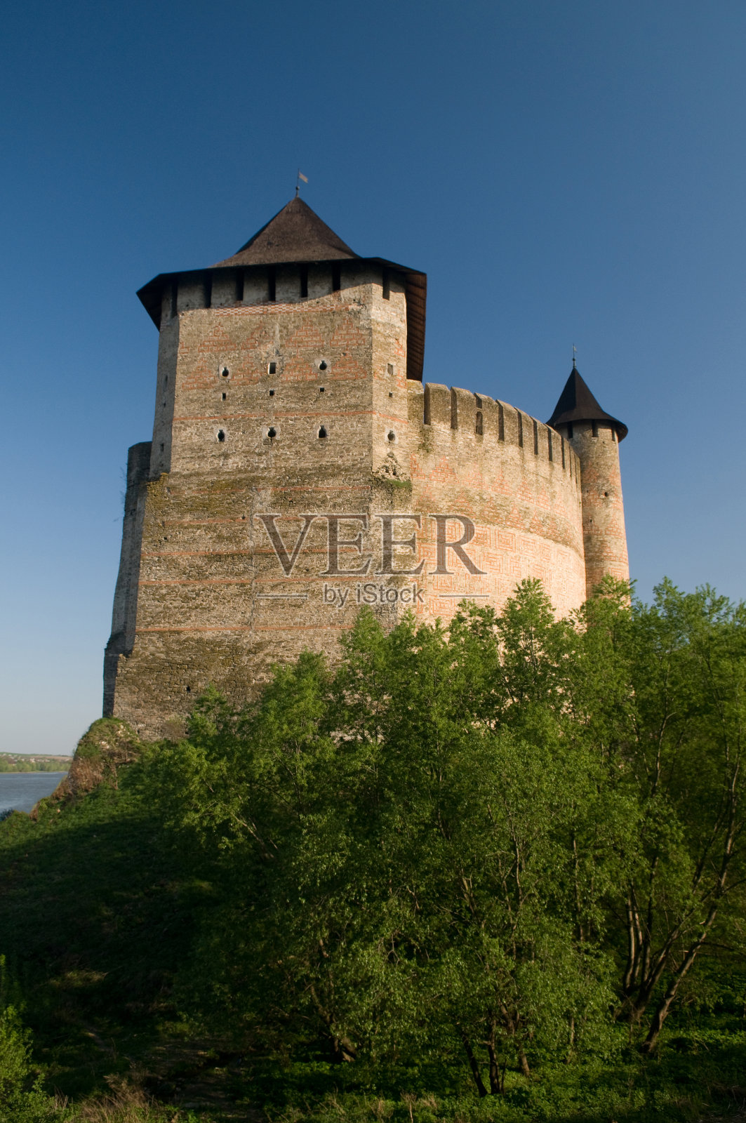 霍廷堡垒-垂直构图照片摄影图片