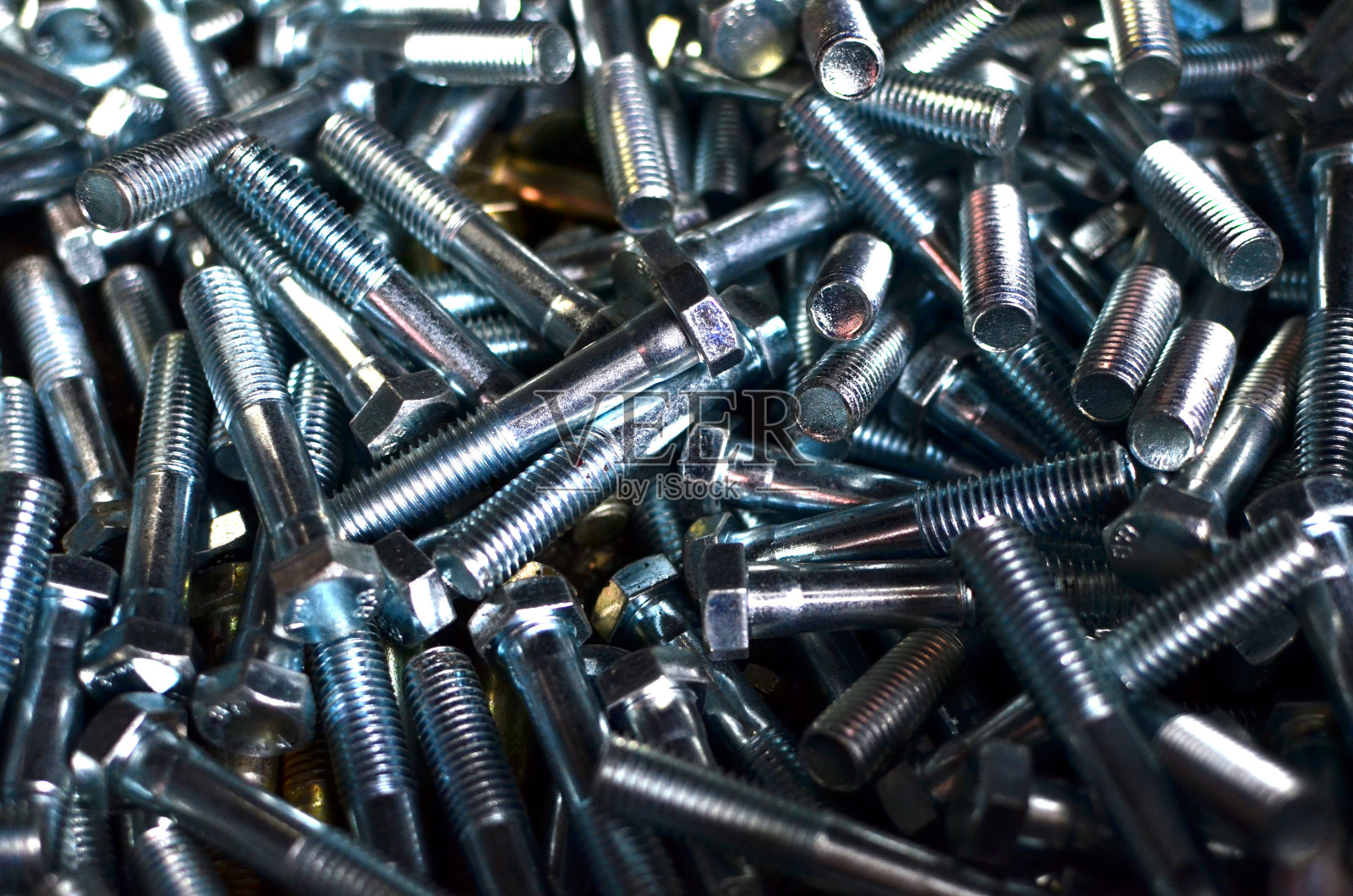 背景螺杆螺栓，内螺杆，螺栓特写，多螺杆。照片摄影图片