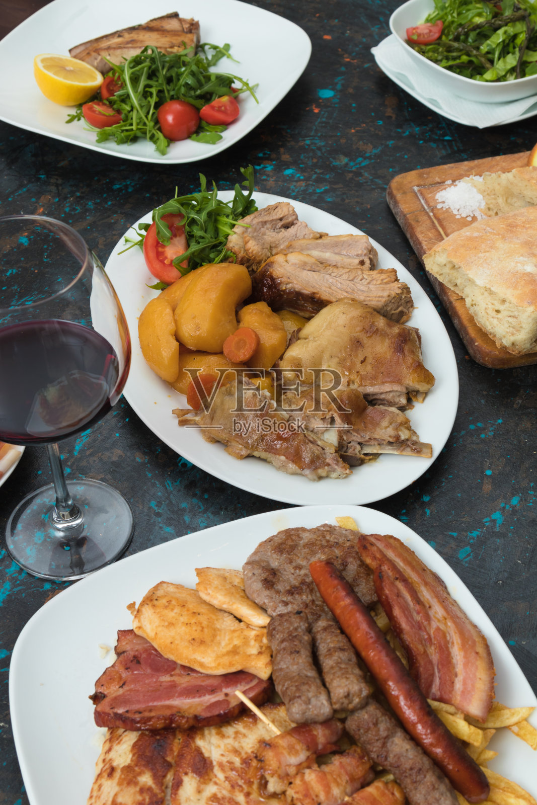 混合巴尔干膳食照片摄影图片