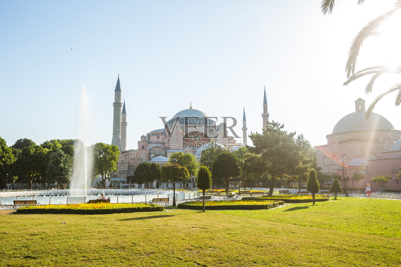 伊斯坦布尔的圣索菲亚大教堂。照片摄影图片