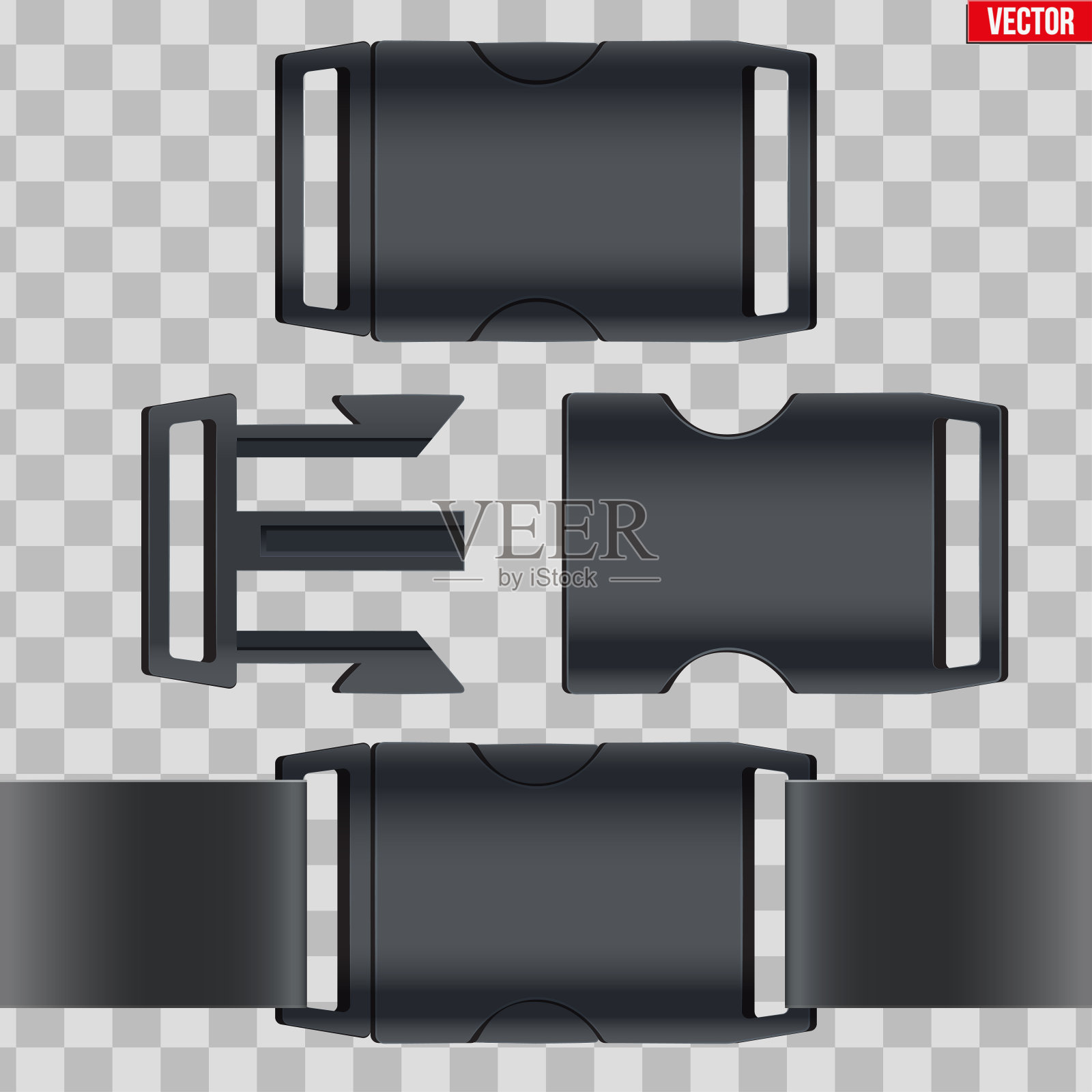 一套固定半自动夹插画图片素材