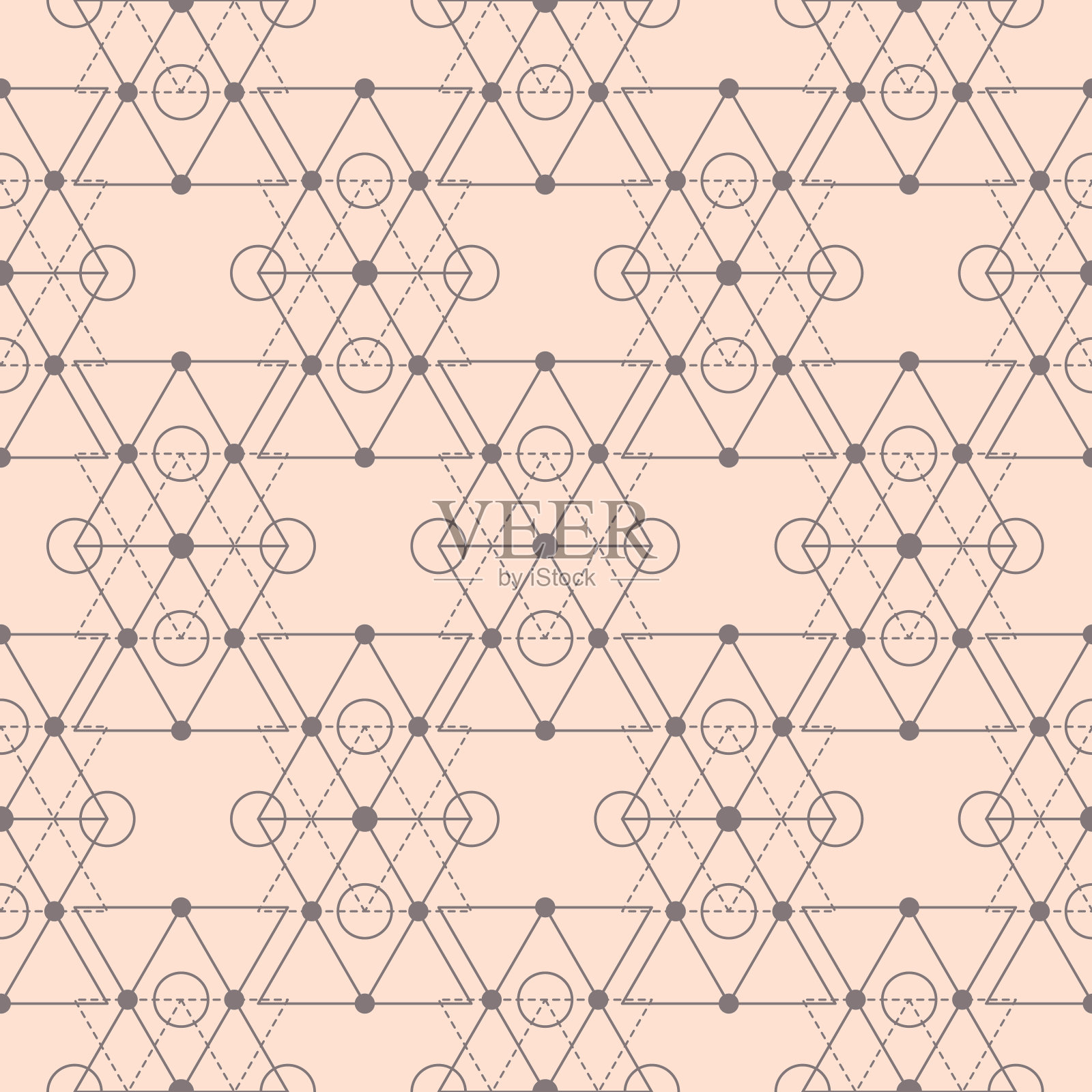 矢量神圣几何形状的无缝模式插画图片素材