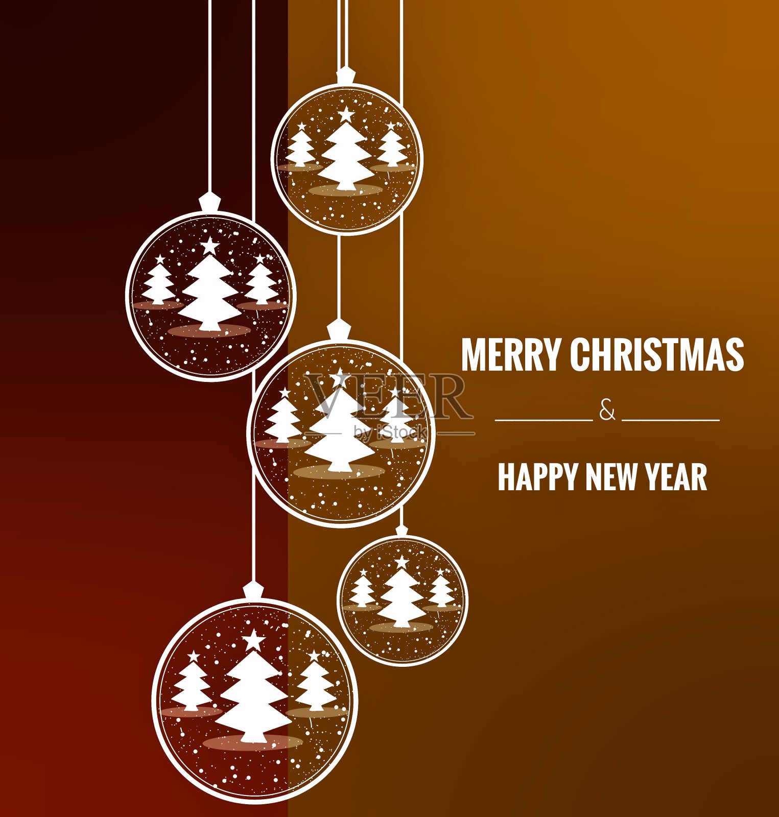 圣诞卡和新年贺卡设计模板素材