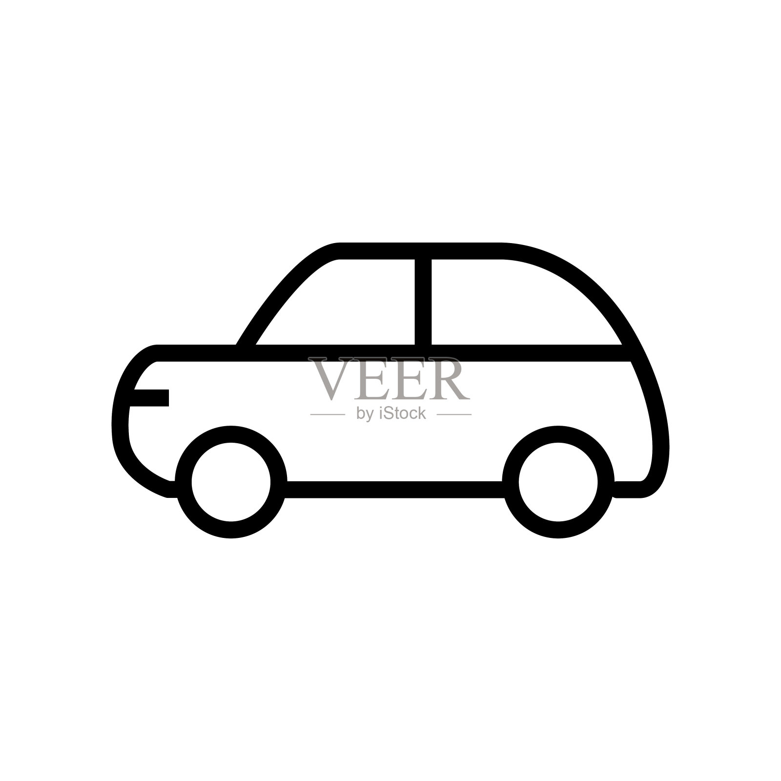 甲壳虫汽车侧视图图标