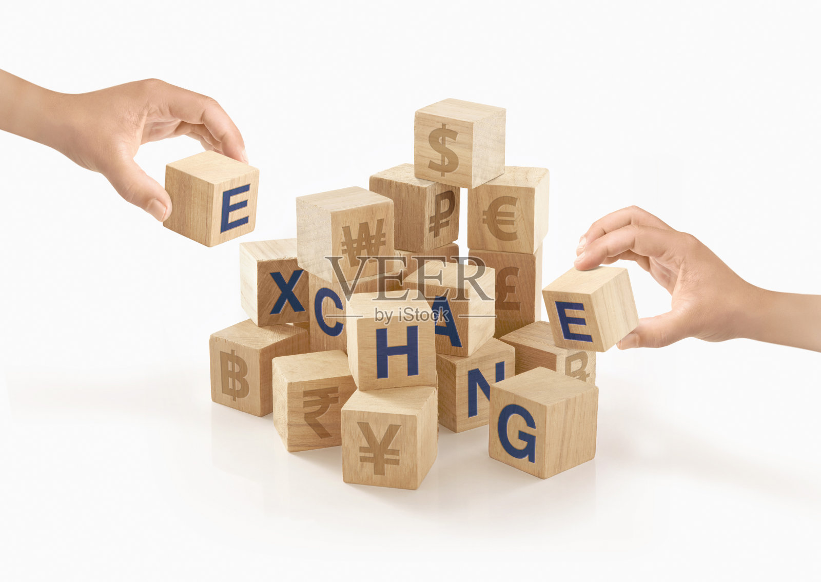孤立背景上的交易概念照片摄影图片