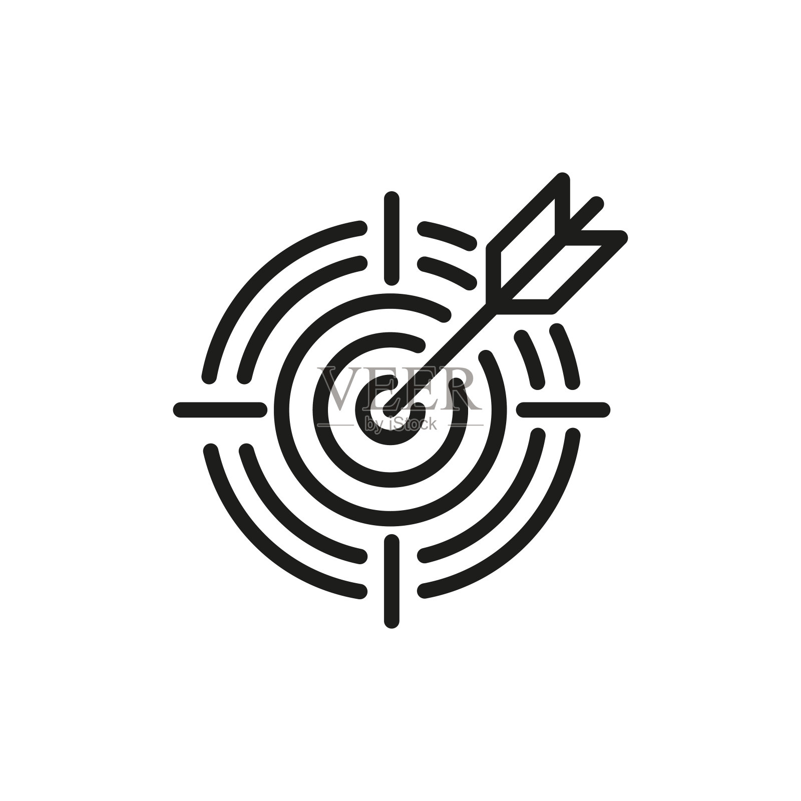 简单的目标线图标。插画图片素材