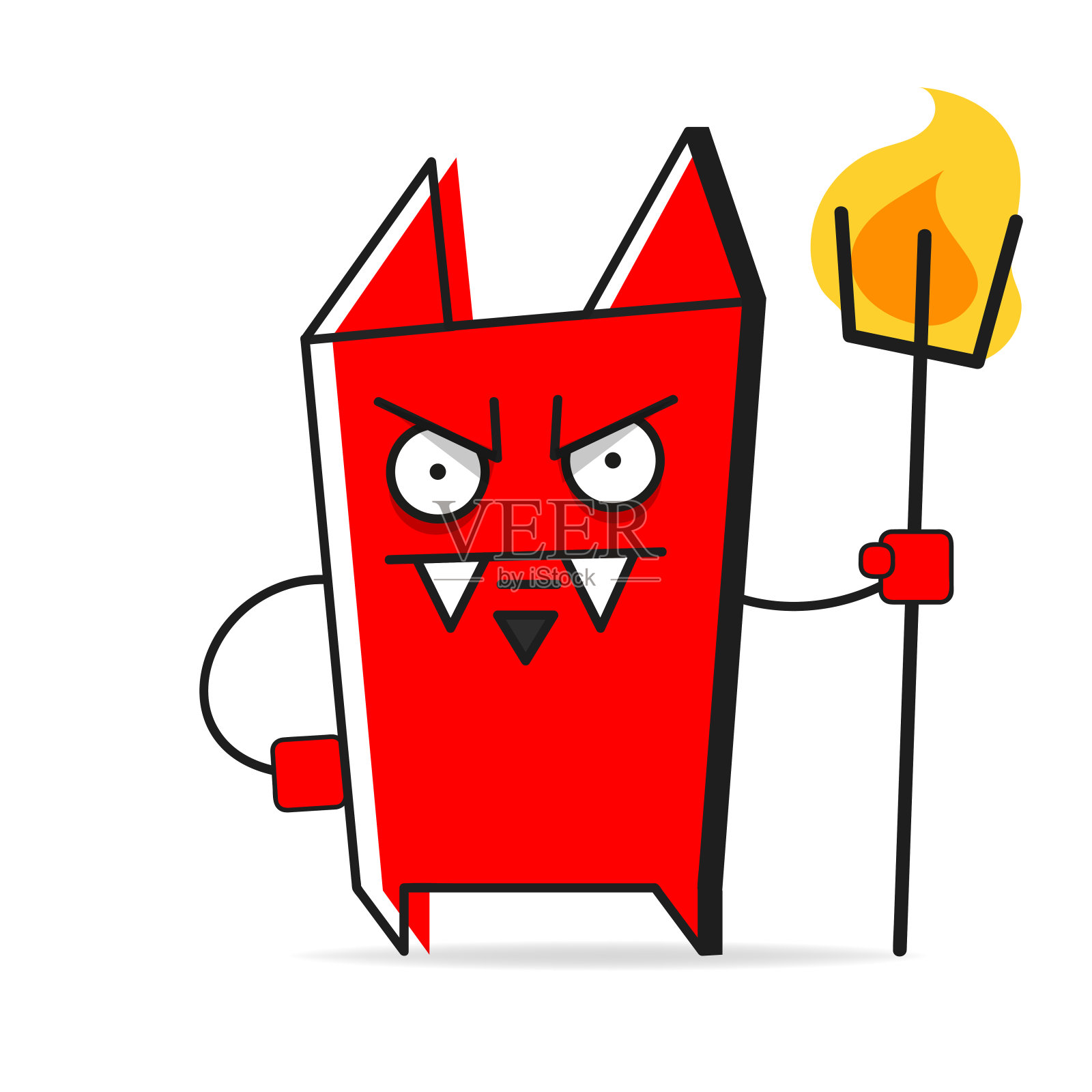 Imp On A White Background, Vector插图，适合贺卡，海报或t恤印刷。设计元素图片