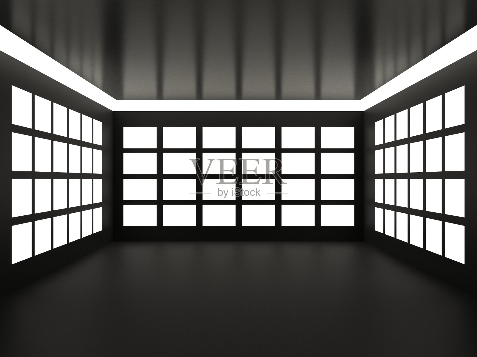 空白色3d现代房间照片摄影图片