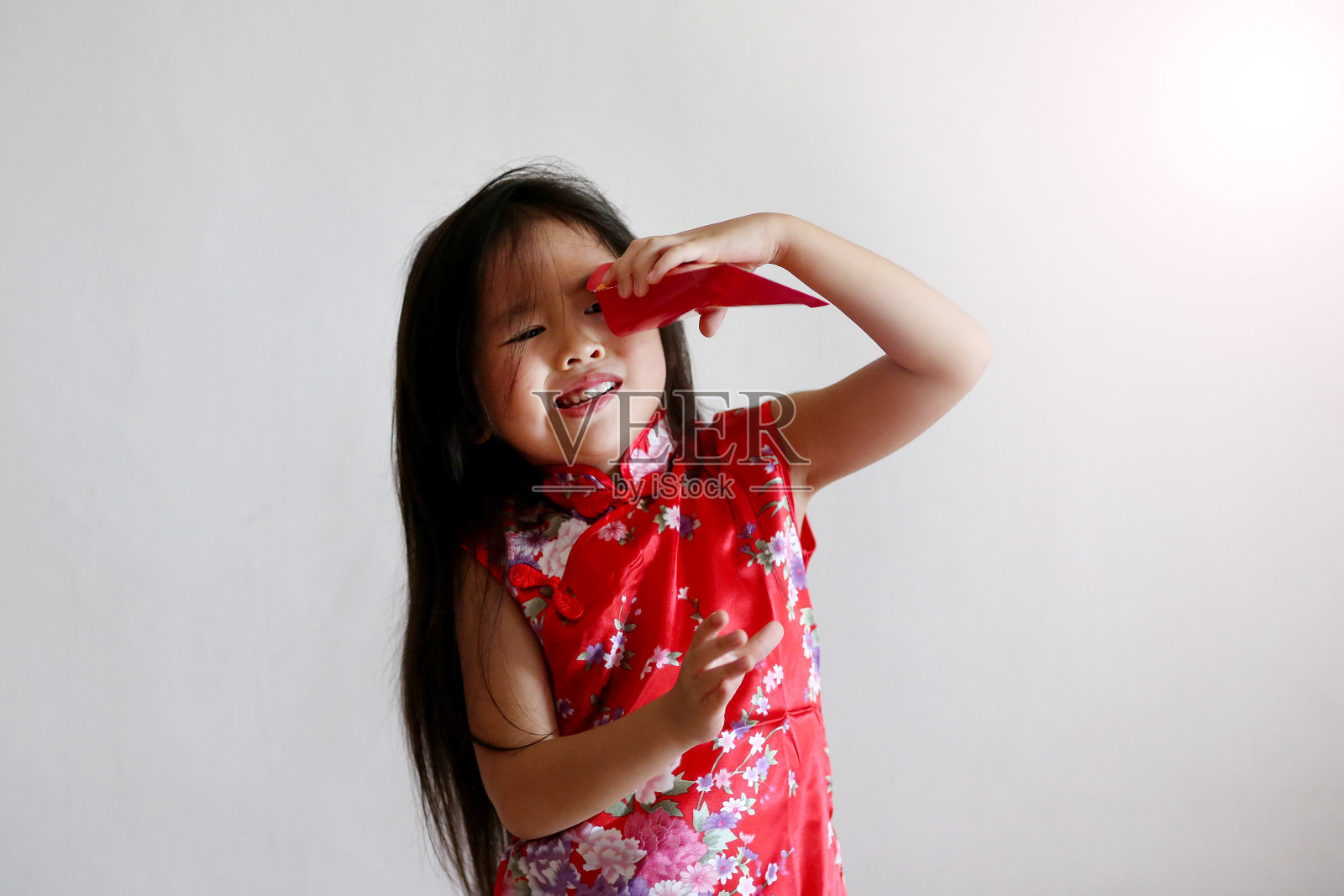 中国新年-幼稚园女孩的愿望照片摄影图片