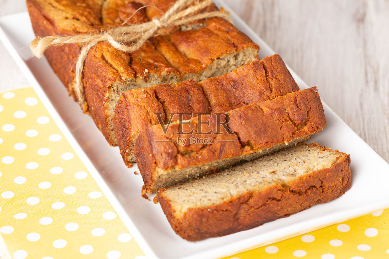 无谷蛋白香蕉面包照片摄影图片