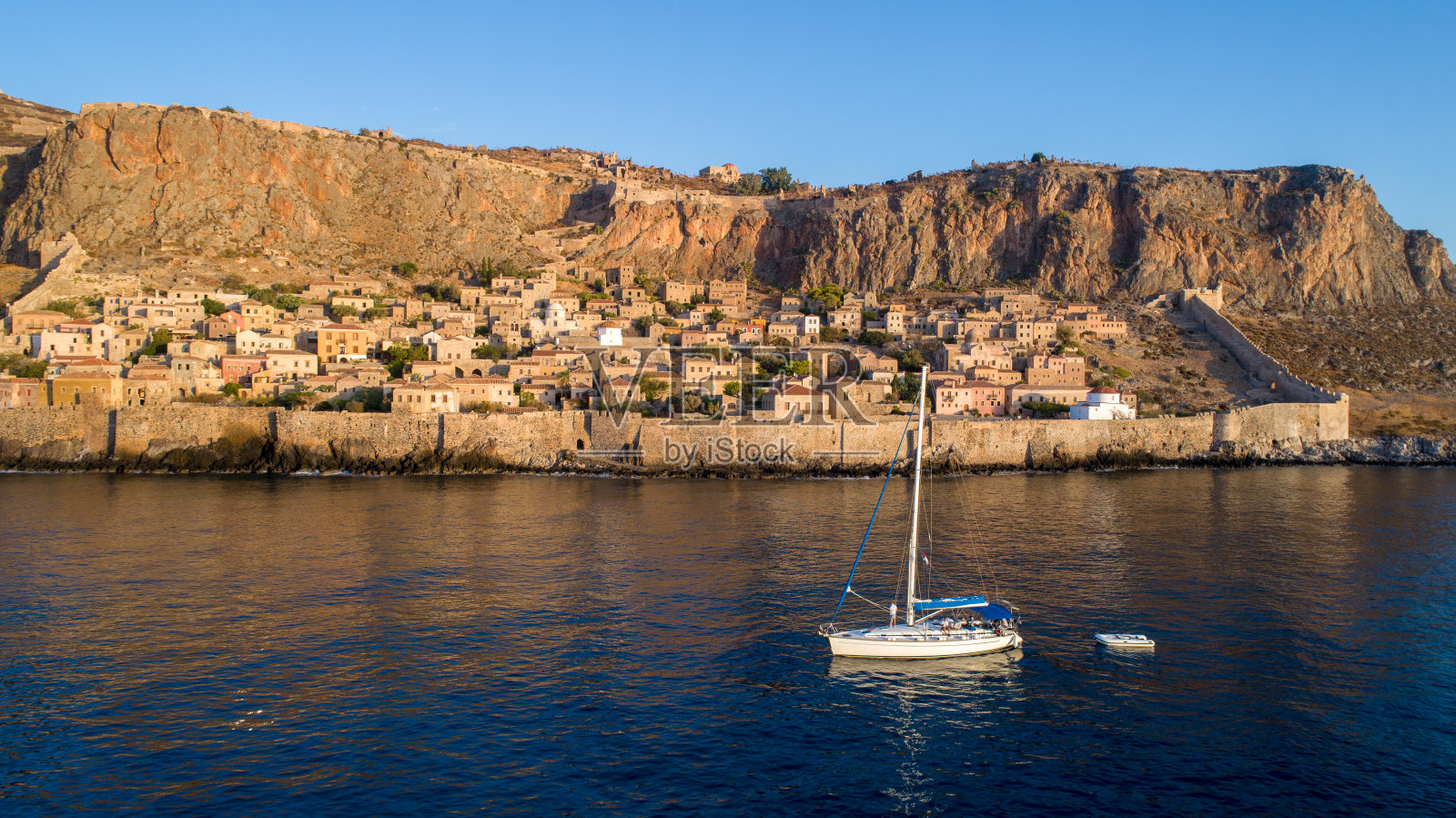 希腊伯罗奔尼撒半岛的Monemvasia照片摄影图片