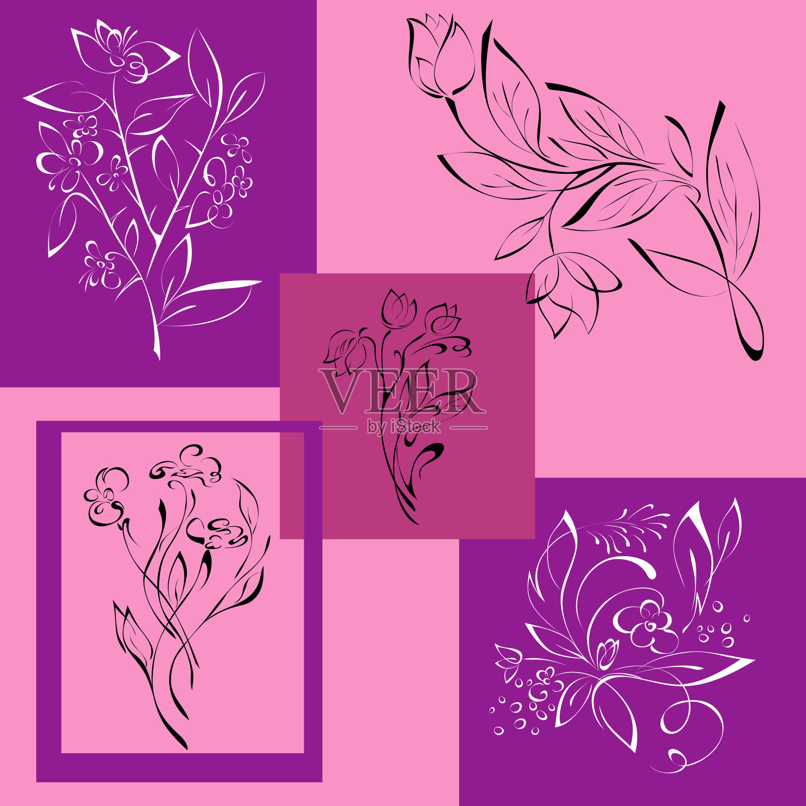 花6。集插画图片素材