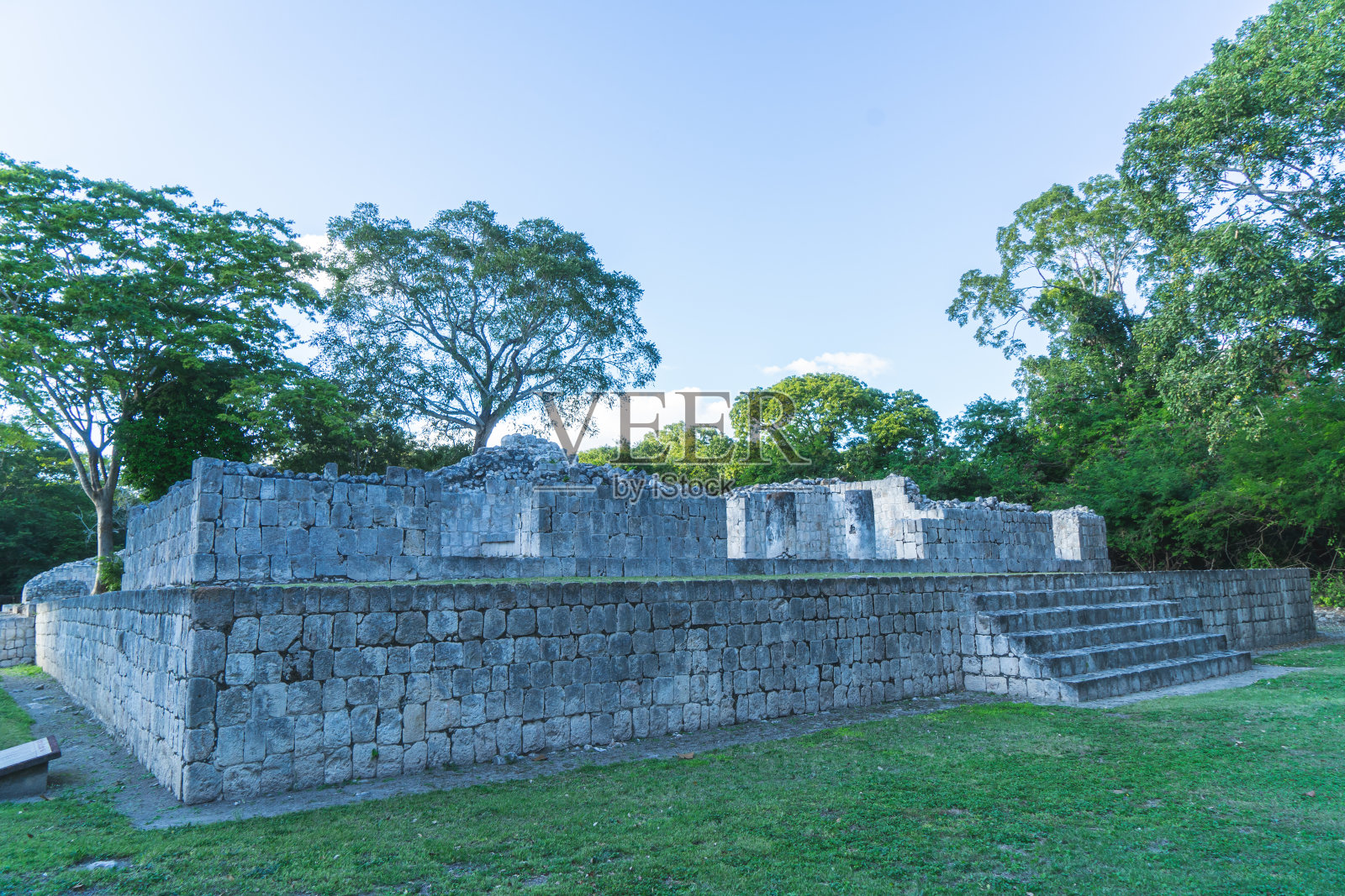 玛雅废墟“Edzna”在坎佩切，墨西哥照片摄影图片