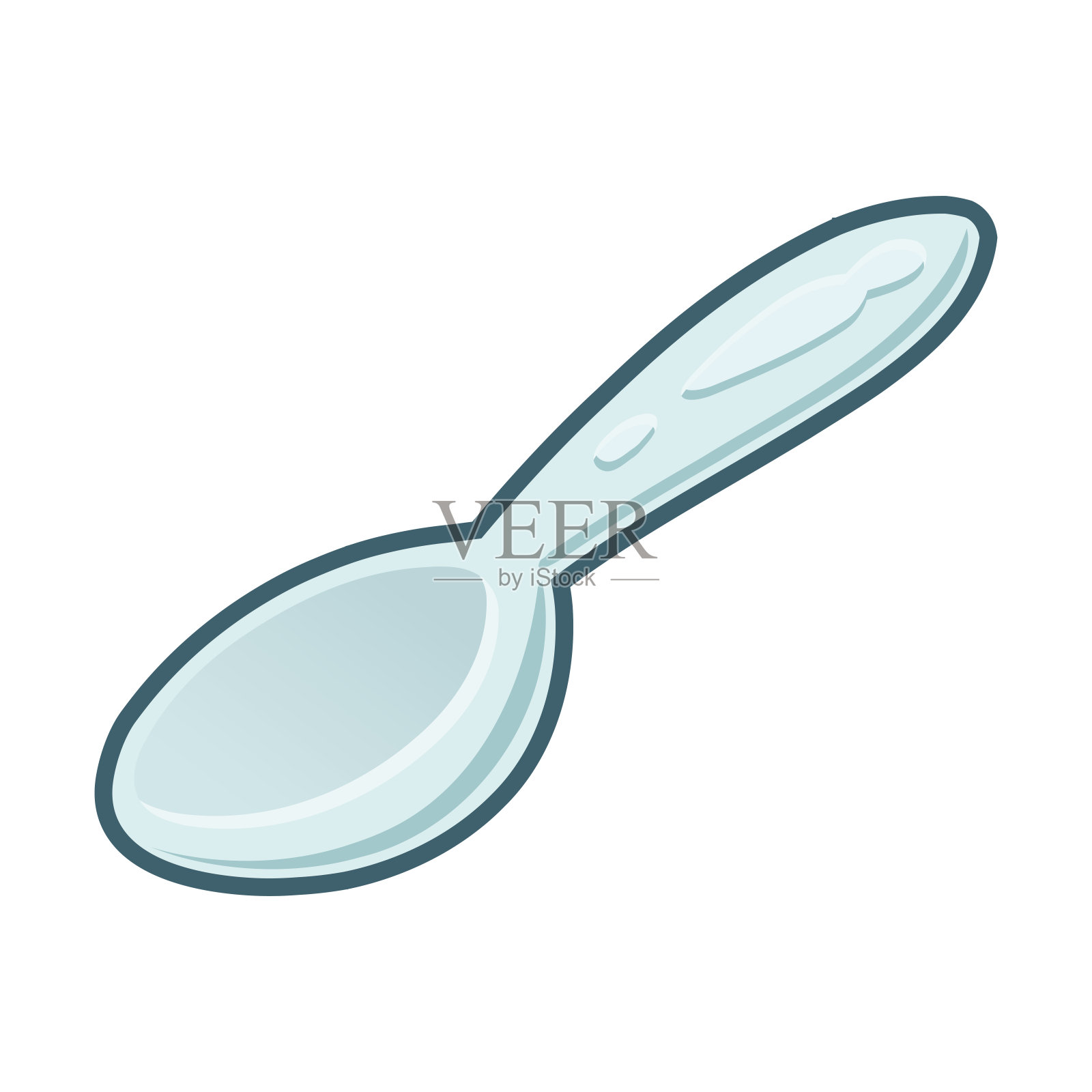 白色背景上的勺子图标设计元素图片