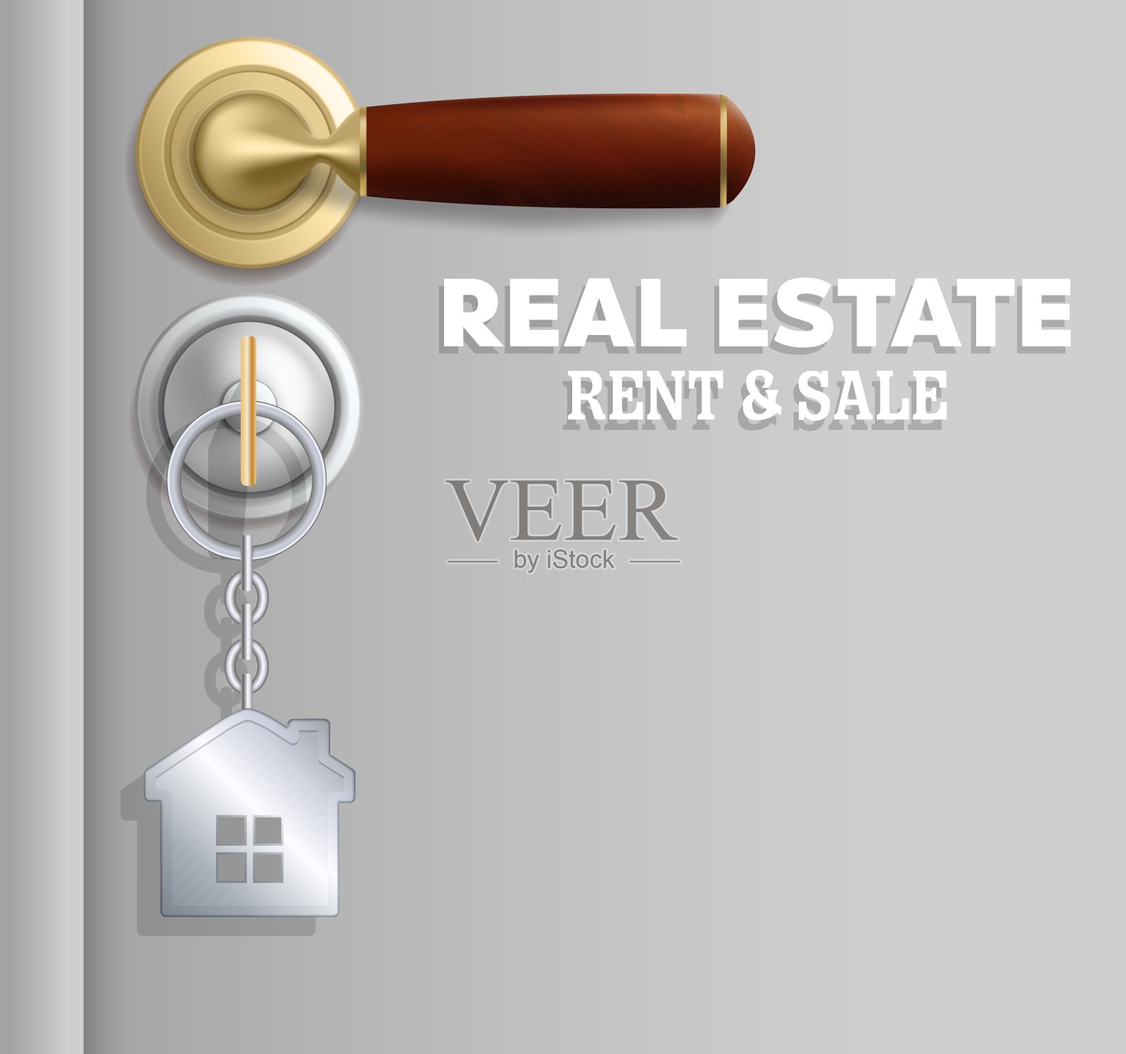 房地产，出租和销售矢量概念海报，横幅插画图片素材