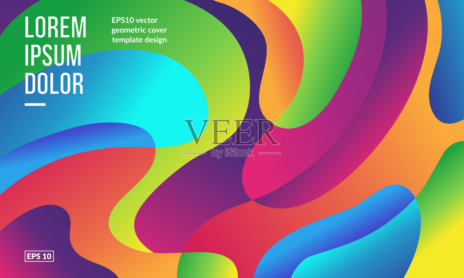 波浪几何背景。插画图片素材