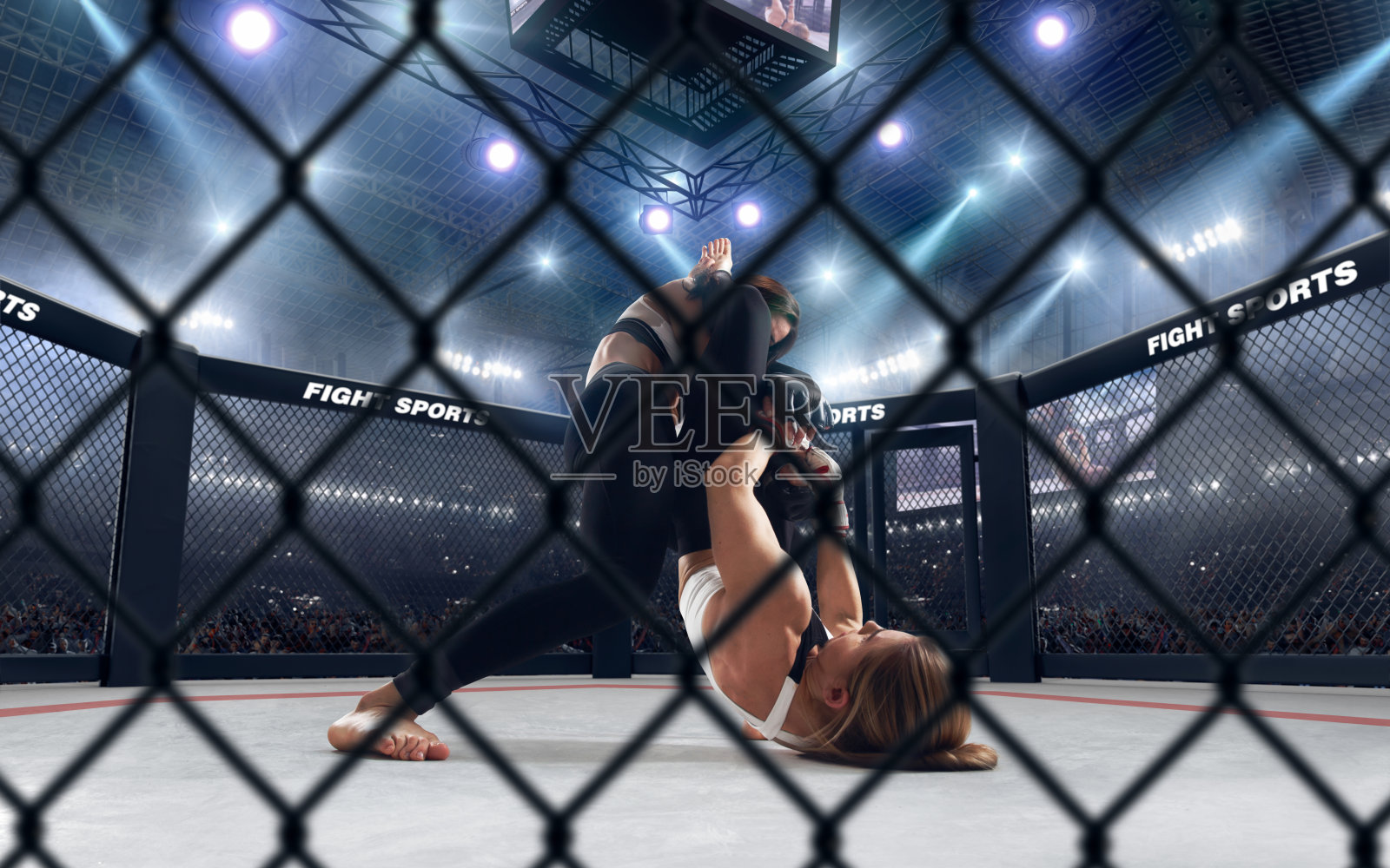 MMA的女性。照片摄影图片