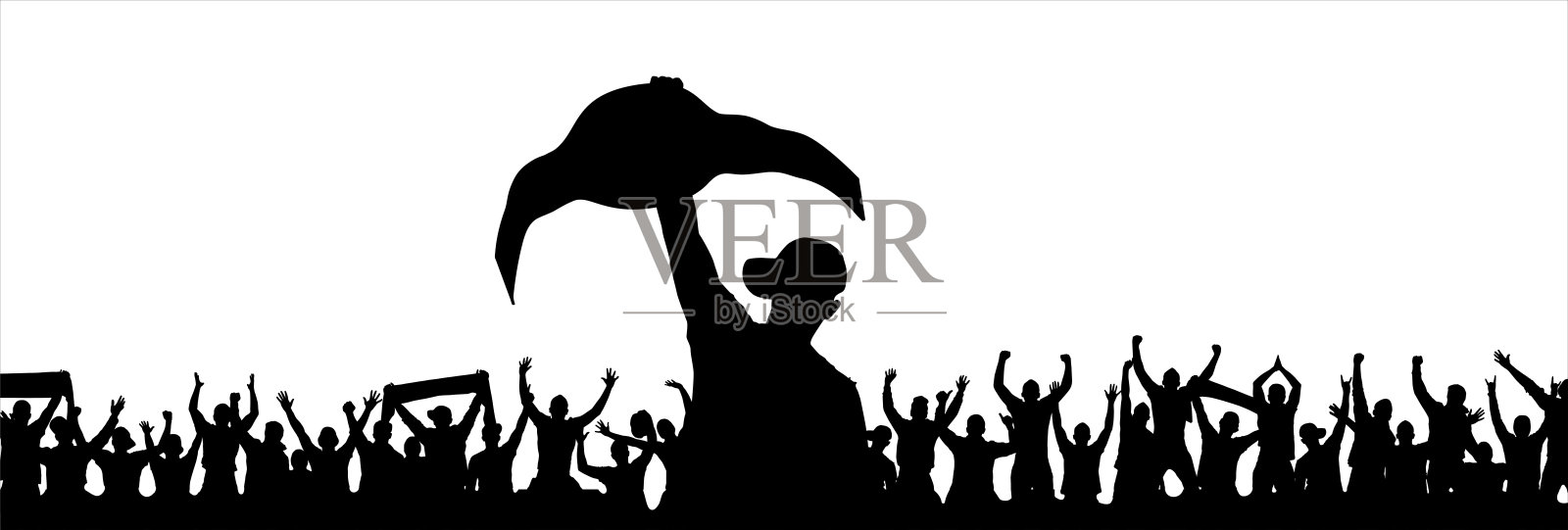 赢得冠军腰带的幸运儿插画图片素材