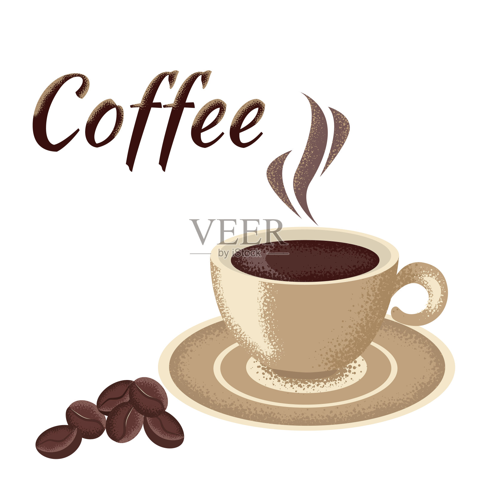 抽象的复古风格插画图片素材