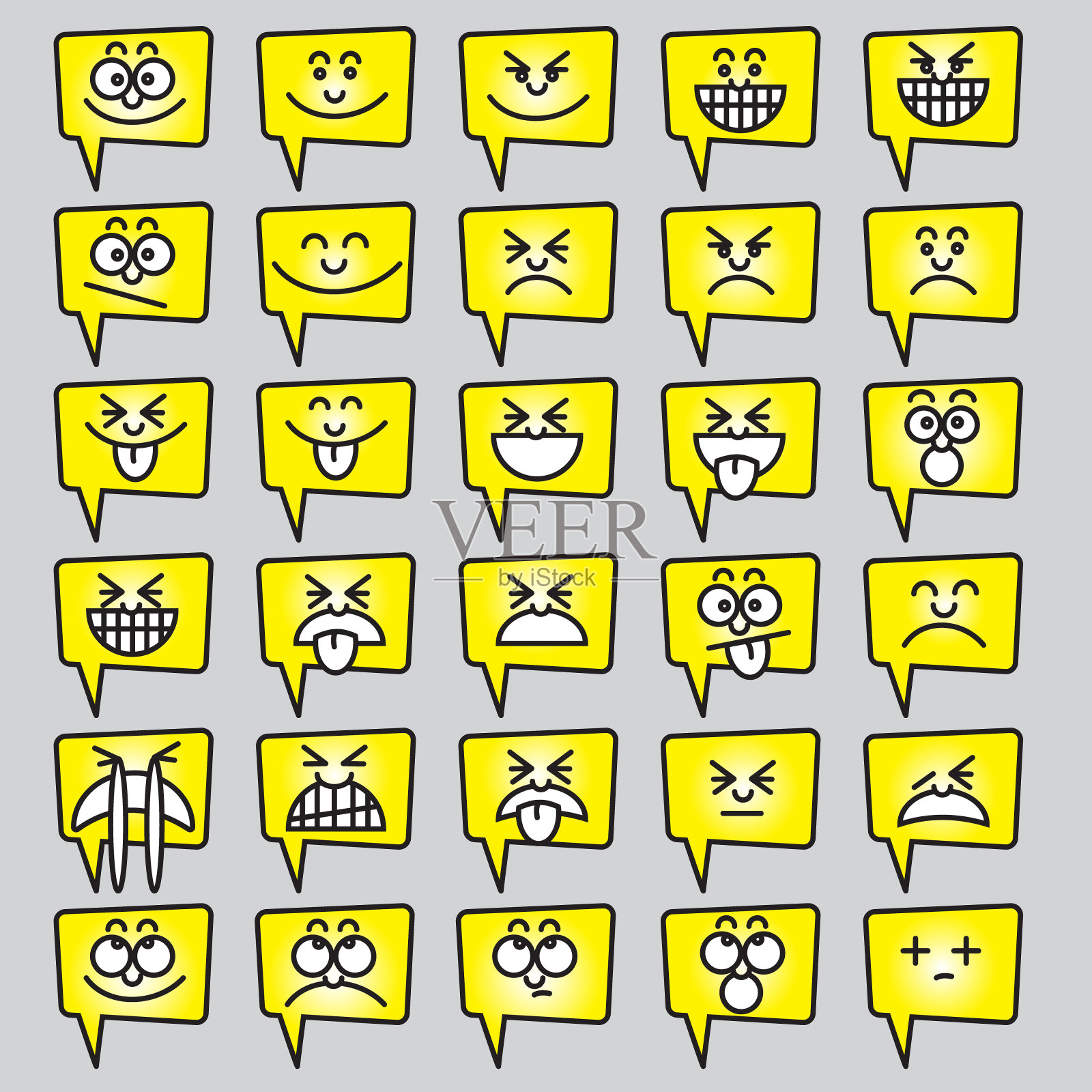 面部表情插画图片素材