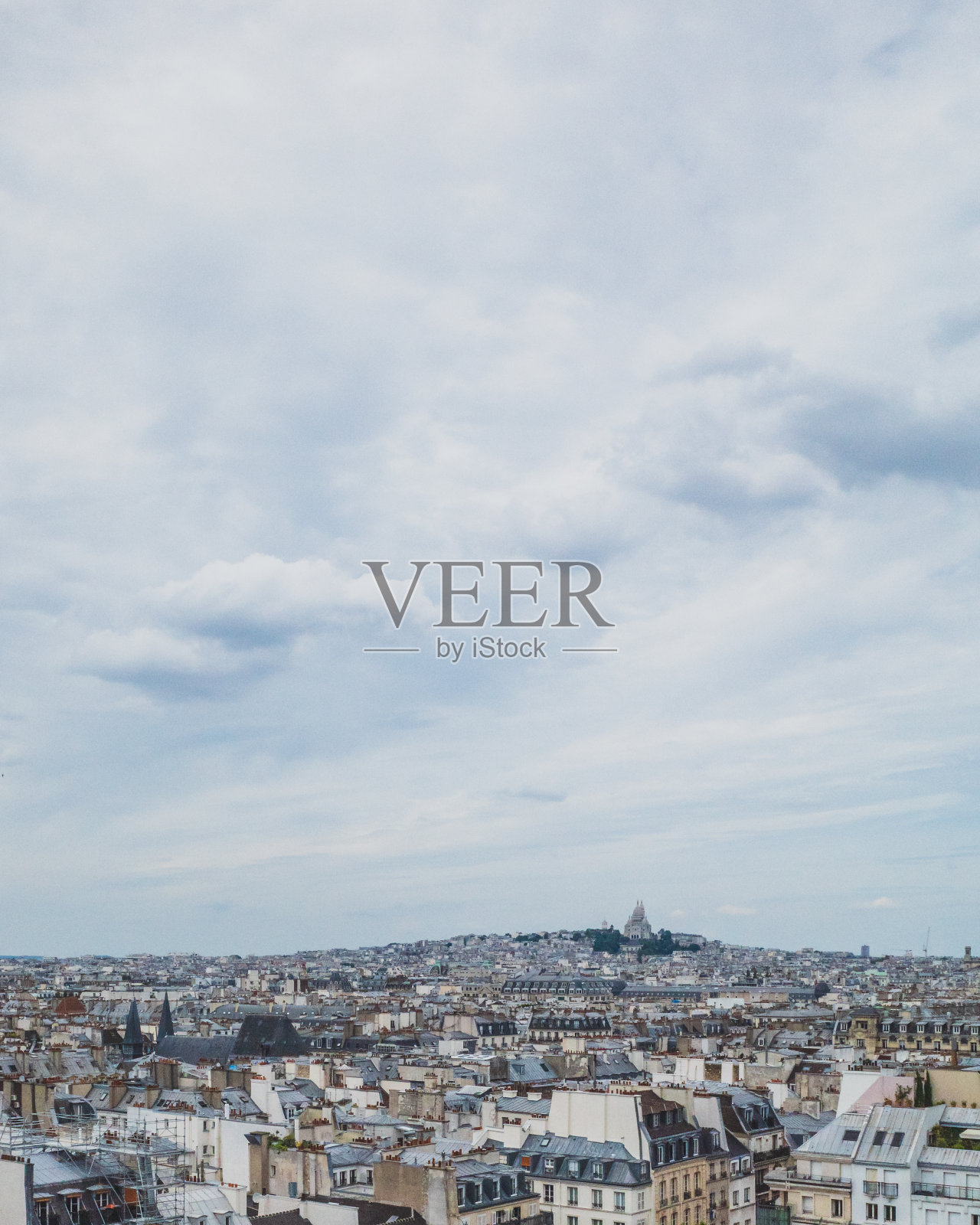 法国巴黎市中心全景照片摄影图片